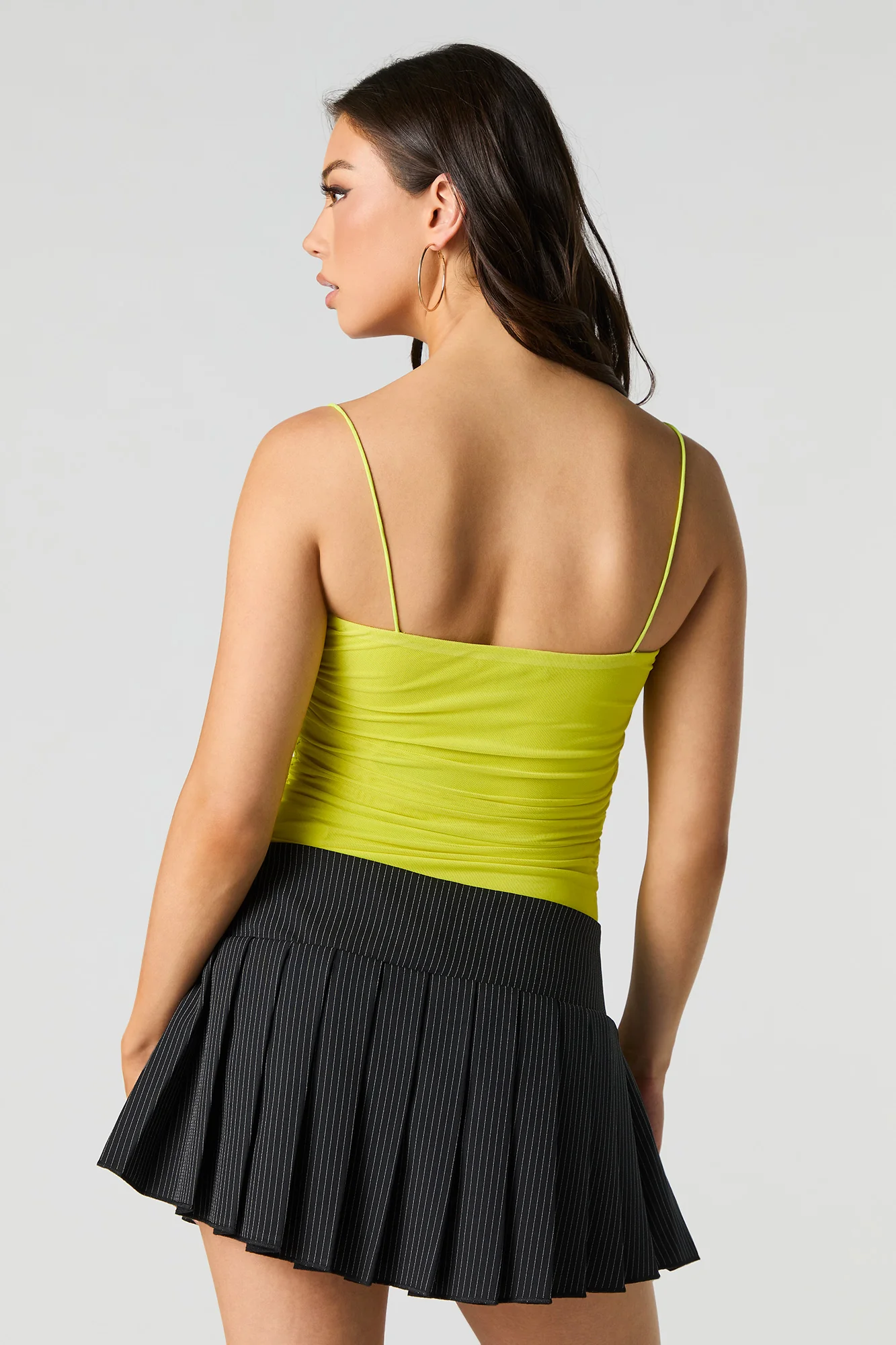 Mesh Ruched Bodysuit - Image 2