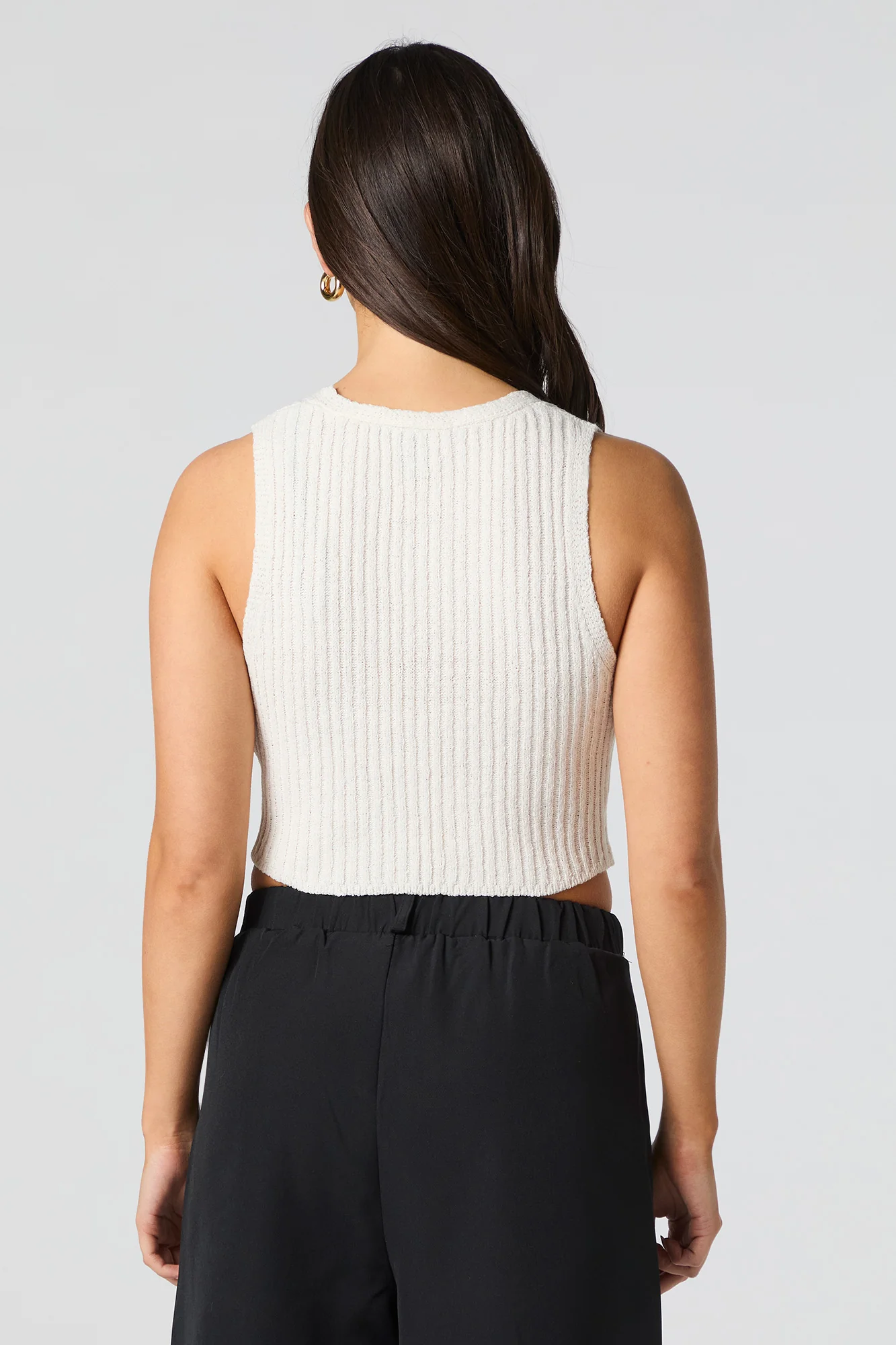 Débardeur en tricot côtelé avec ouverture - Image 5