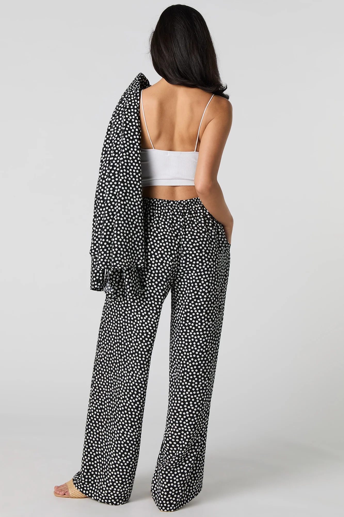 Pantalon fluide imprimé à taille coulissante - Image 6