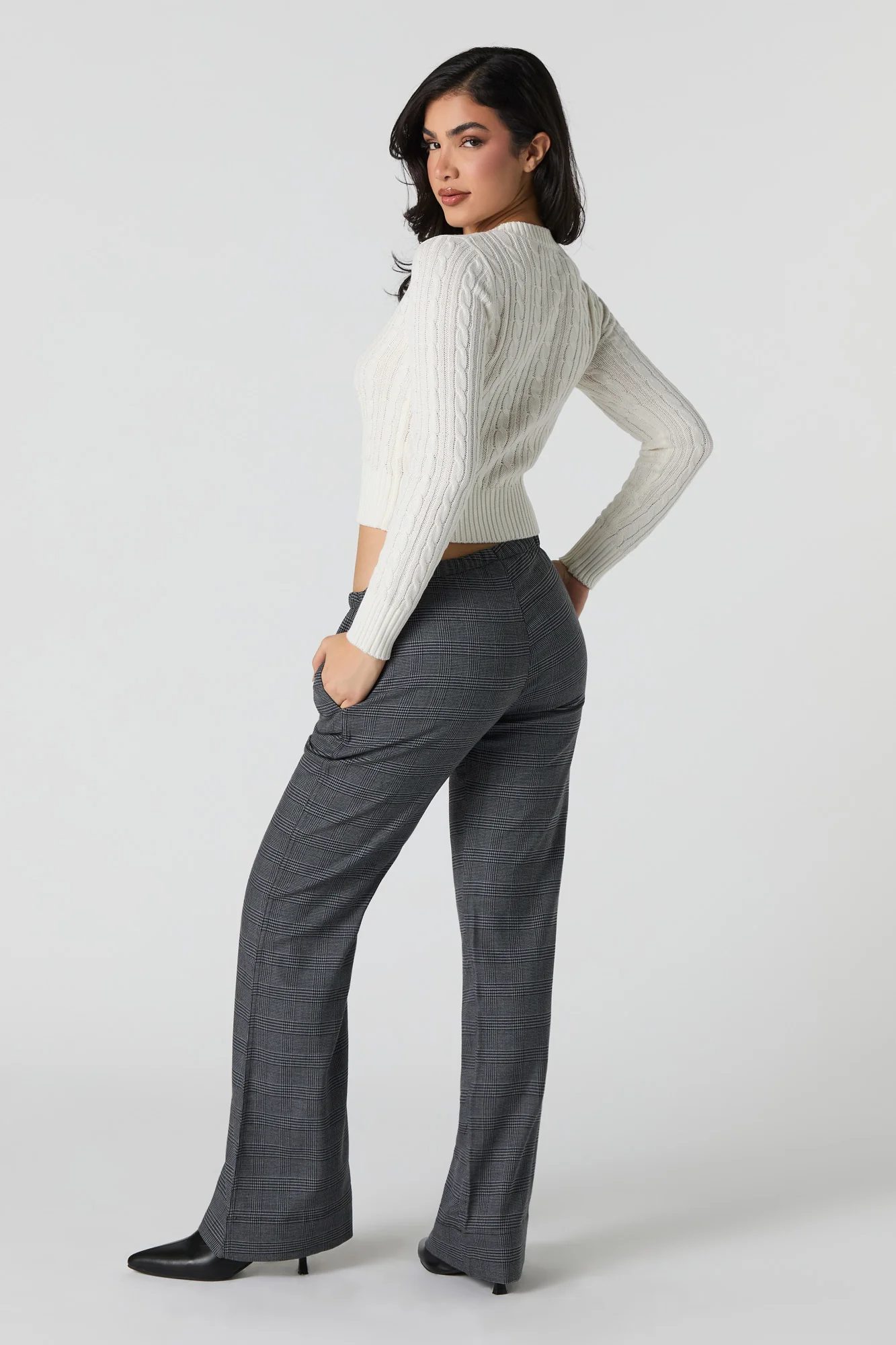 Pantalon habillé évasé à taille coulissante - Image 6