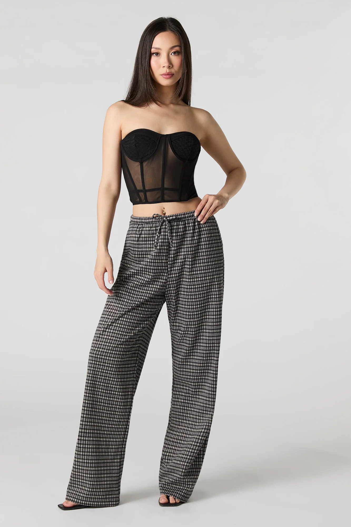 Houndstooth Wide Leg Dress Pant - Image 5