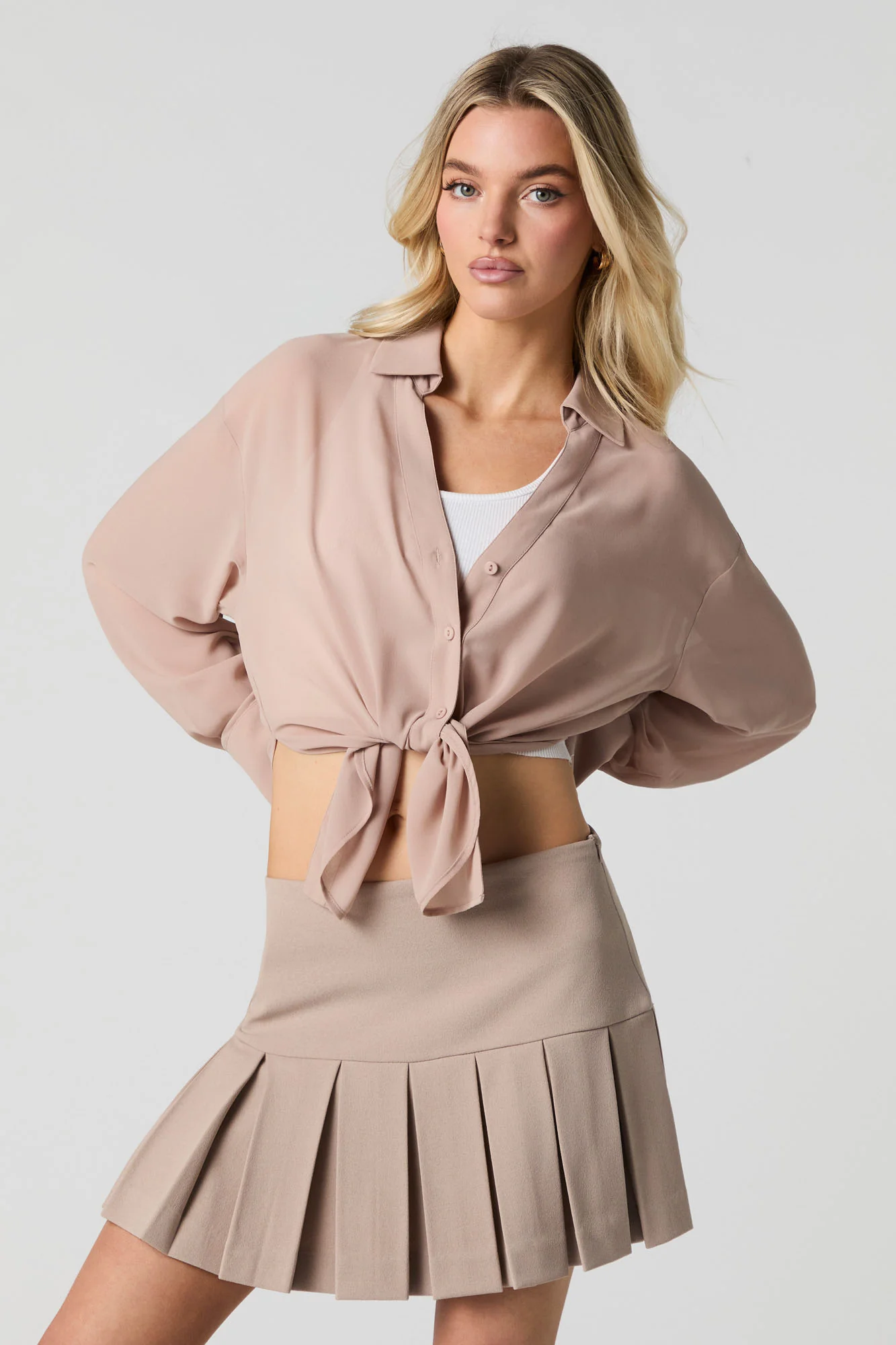 Pleated Mini Skort - Image 13