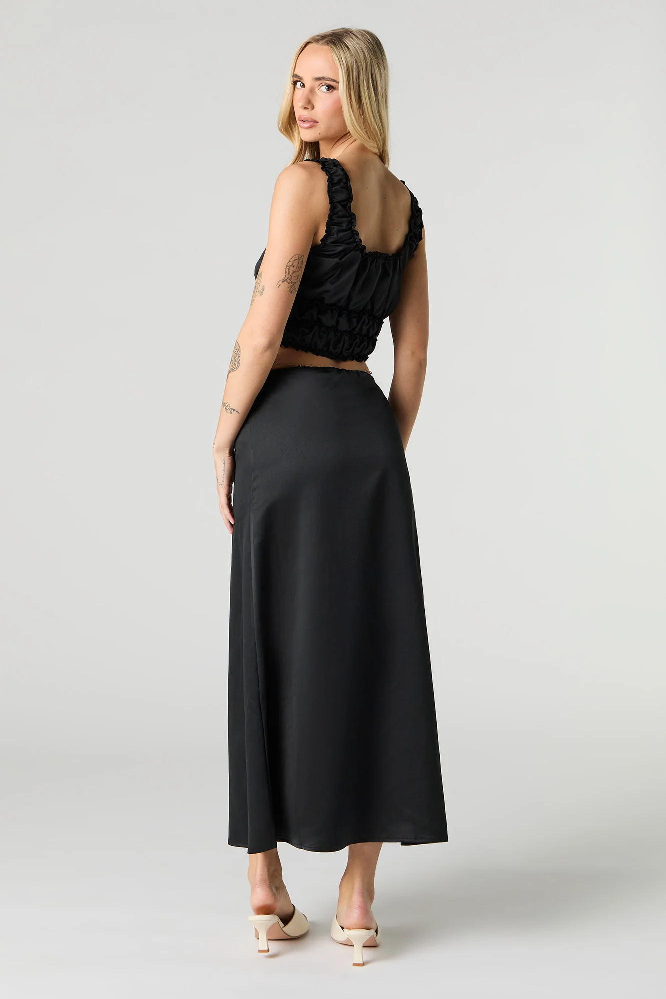 Jupe maxi en satin - Image 9