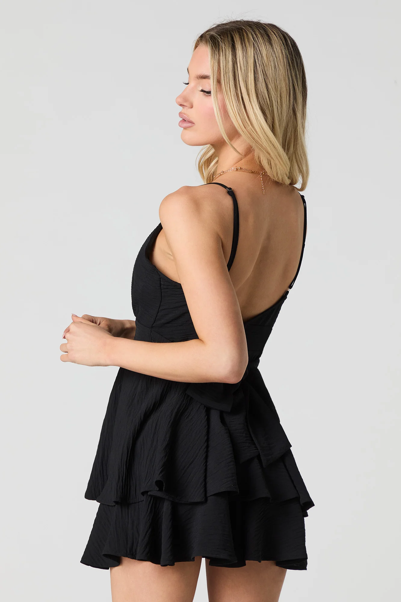 Surplice Ruffle Mini Romper - Image 8
