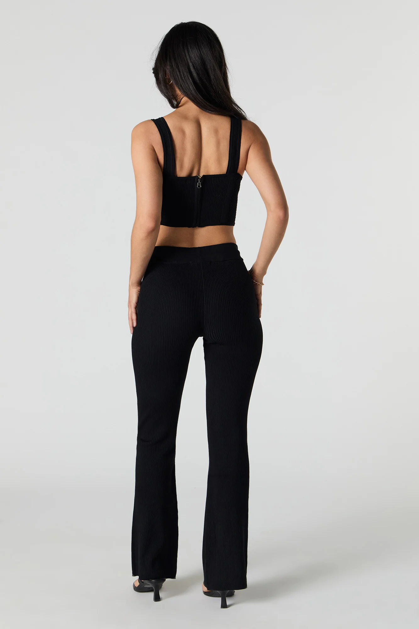 Ribbed Knit Flare Pant - Image 7
