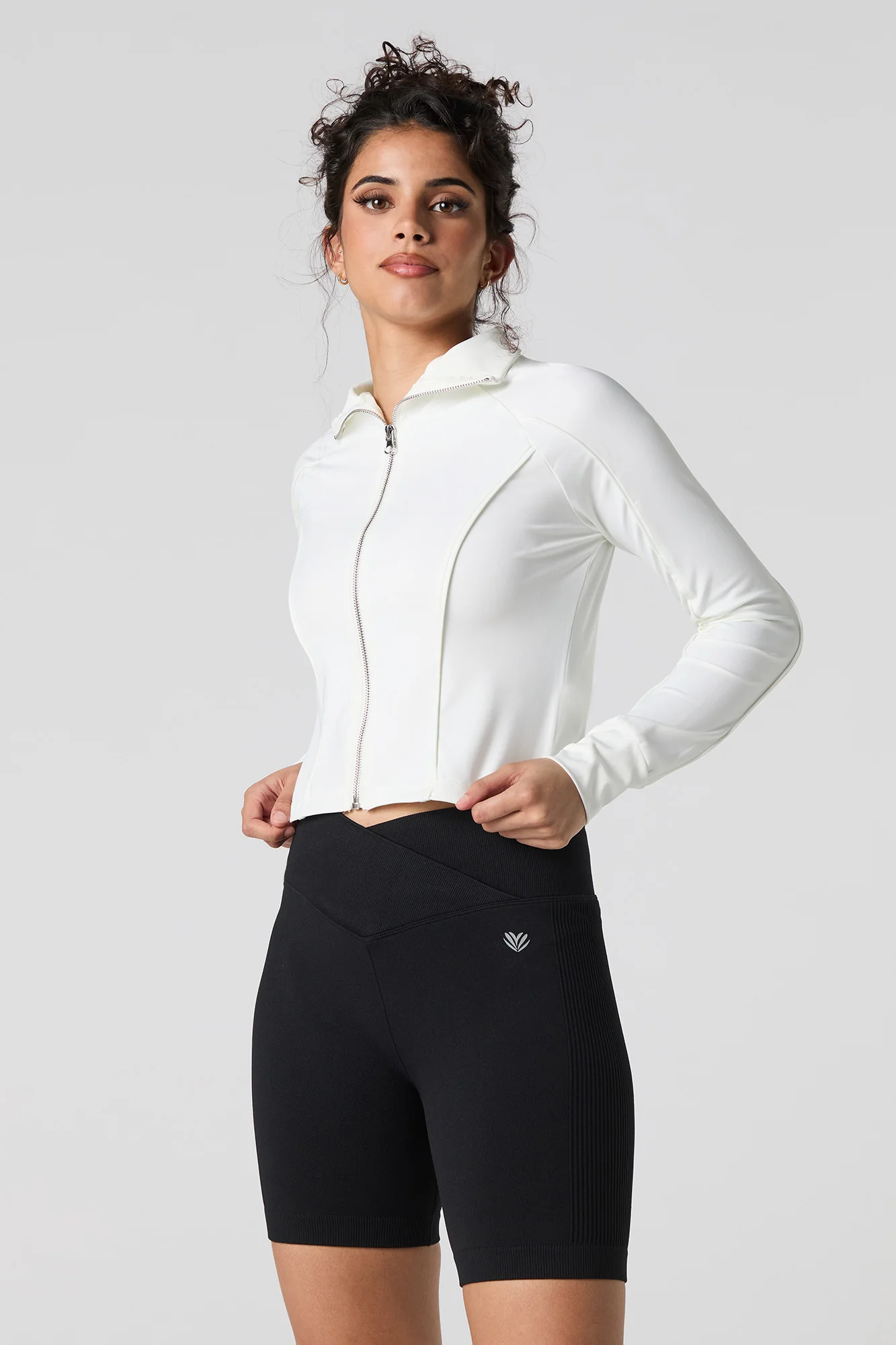 Seamless Foldover Waist Biker Short - Image 5