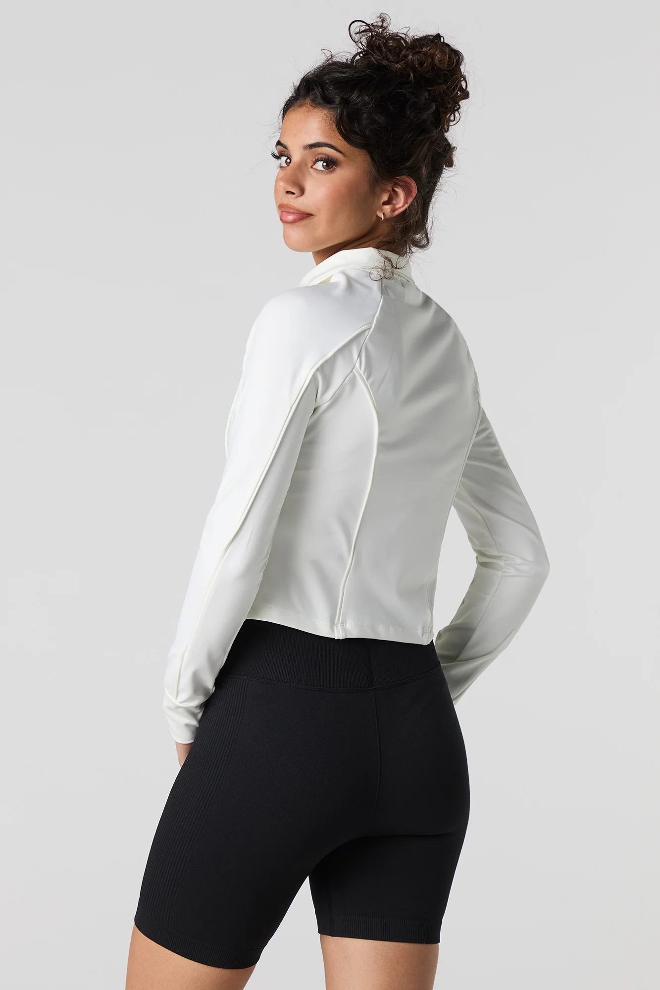 Seamless Foldover Waist Biker Short - Image 6