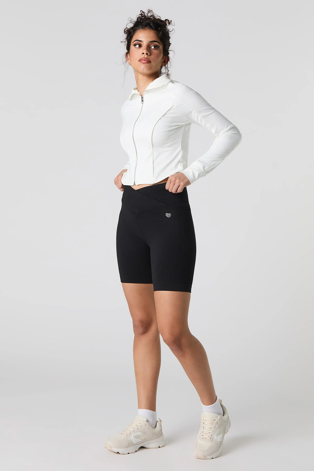Seamless Foldover Waist Biker Short - Image 7