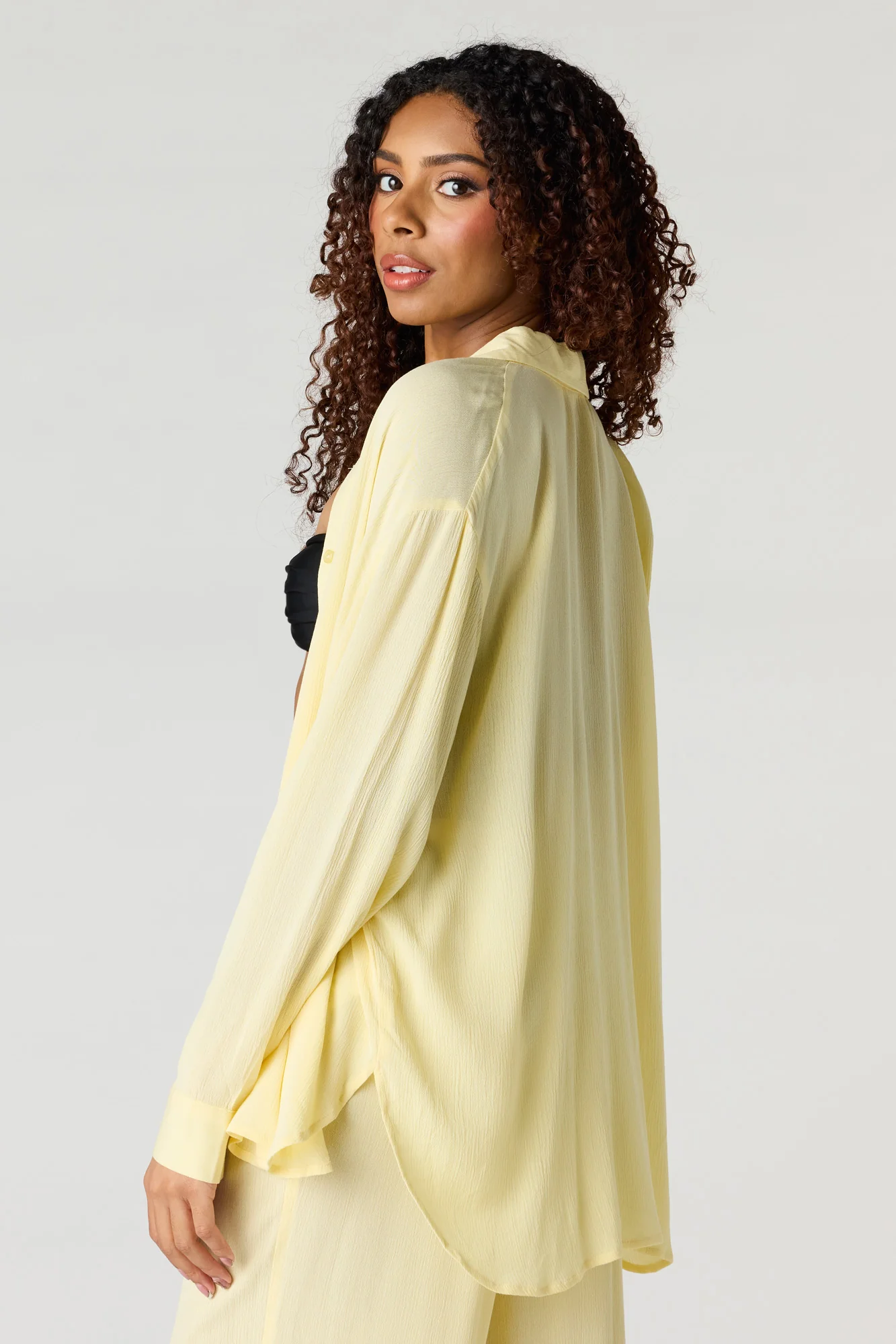 Flowy Oversized Button-Up Top - Image 11