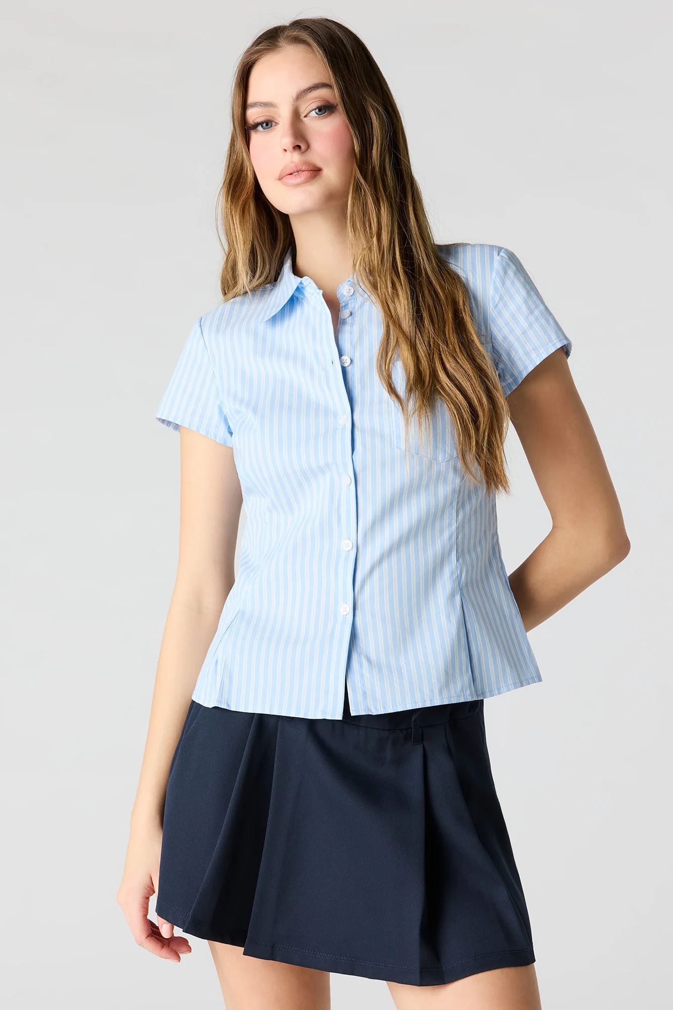 Button-Up Fitted Shirt - Image 14