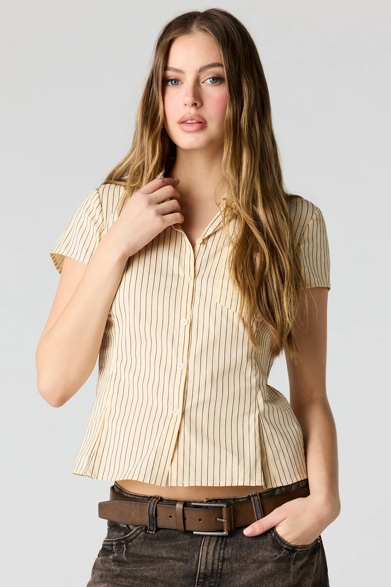 Button-Up Fitted Shirt - Image 17