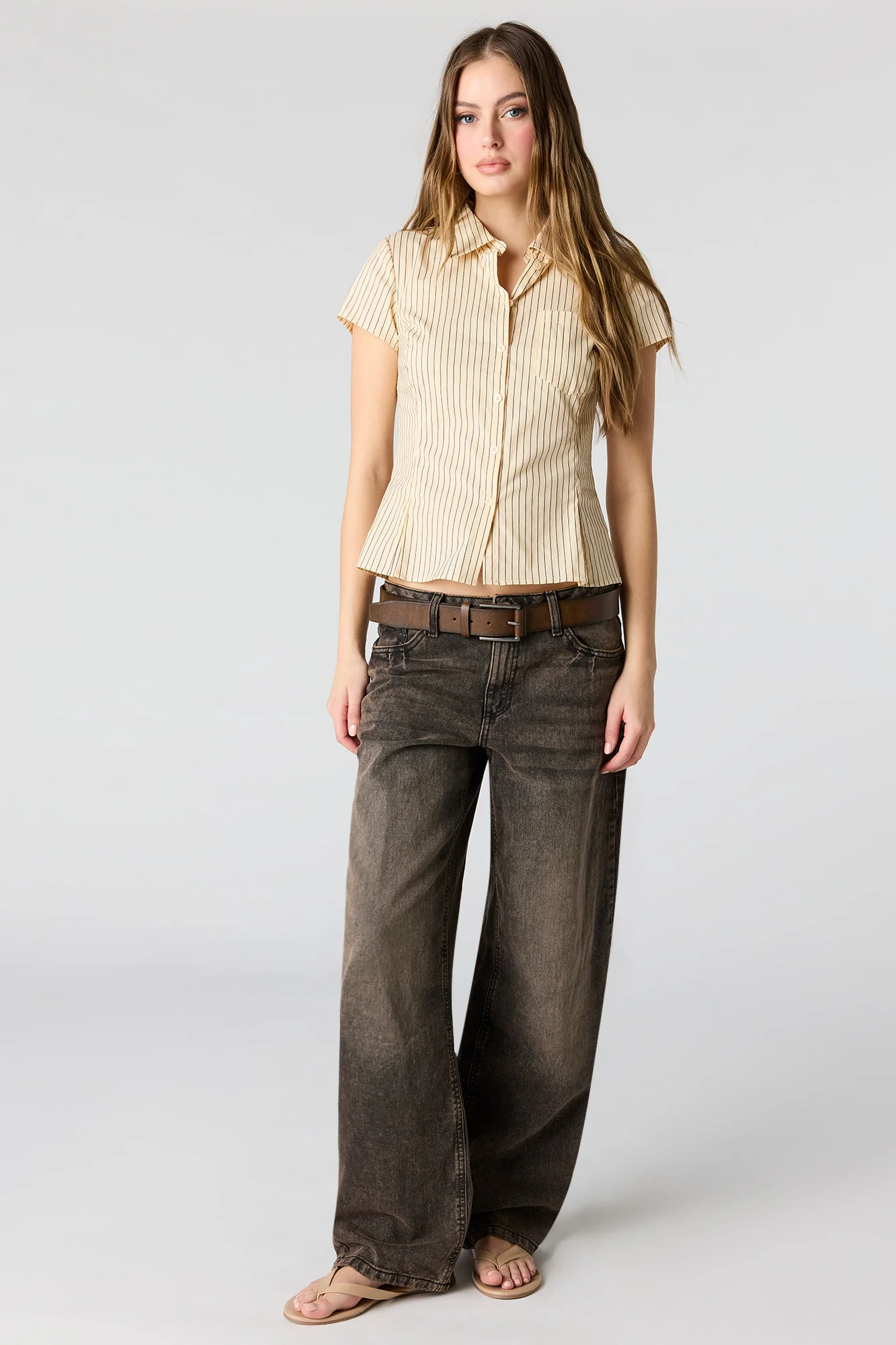 Button-Up Fitted Shirt - Image 19
