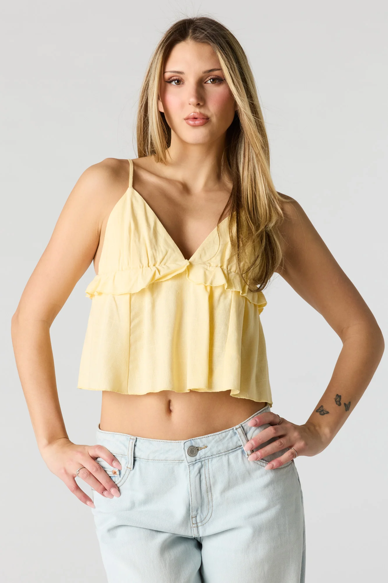 Linen-Blend Babydoll Tank - Image 17