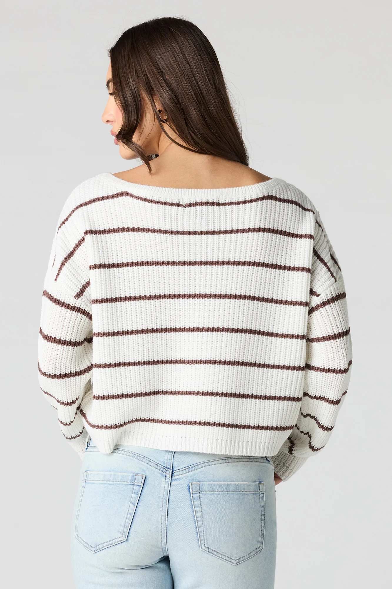 Striped Boat Neck Sweater - Image 5