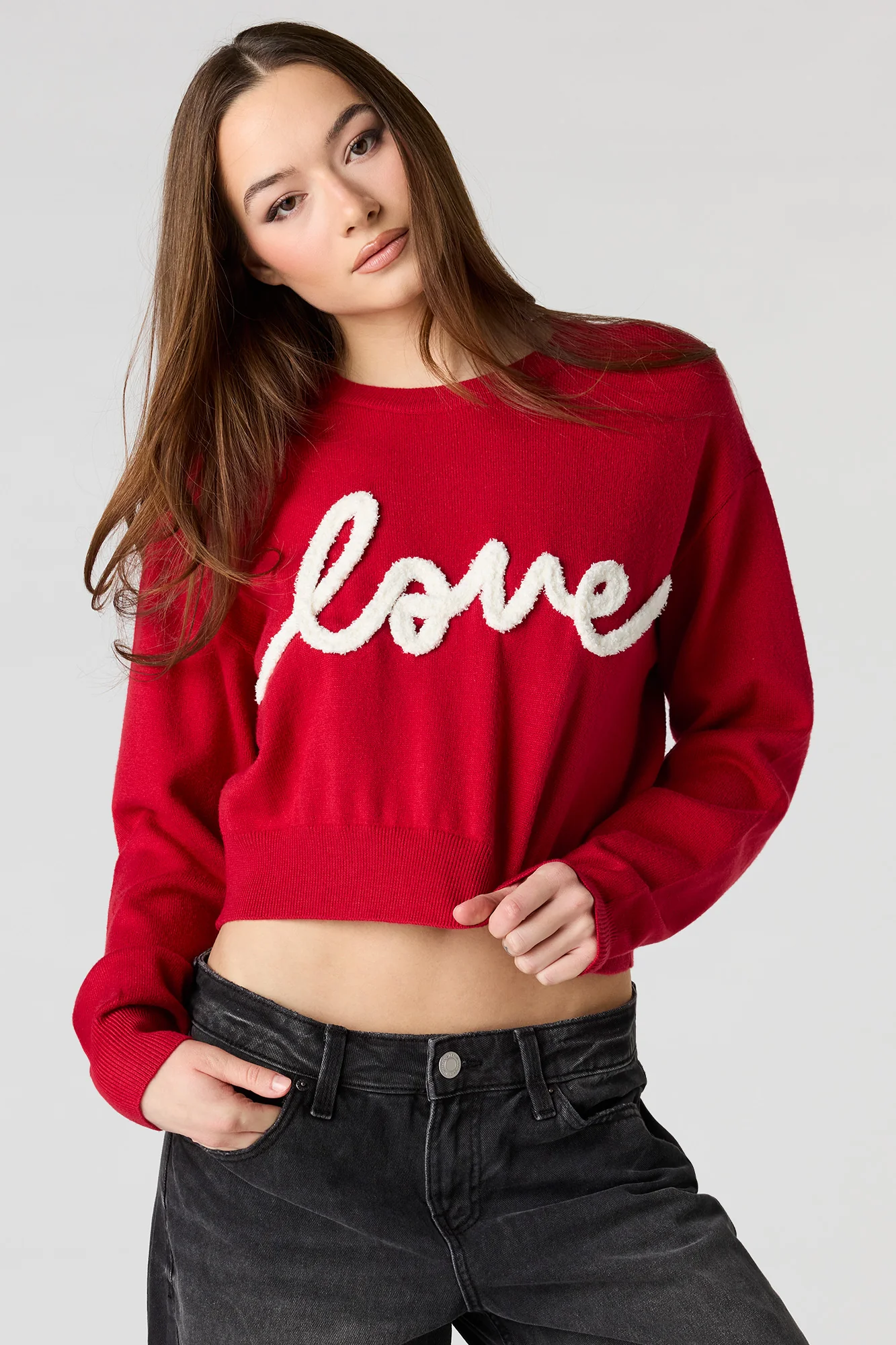 Fuzzy Valentine's Knit Sweater - Image 4