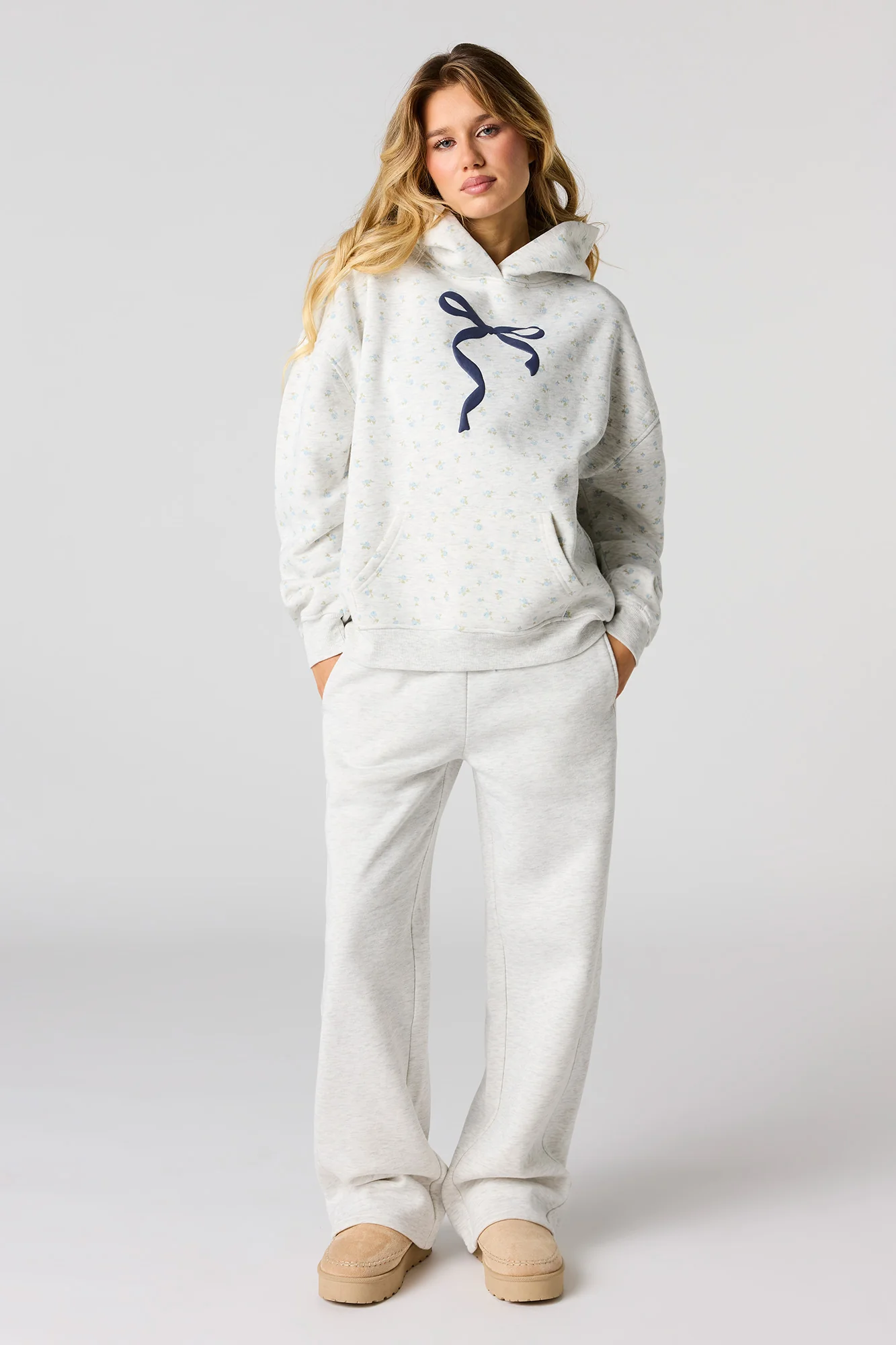 Spoiled Puff Print Boxy Fleece Hoodie - Image 3