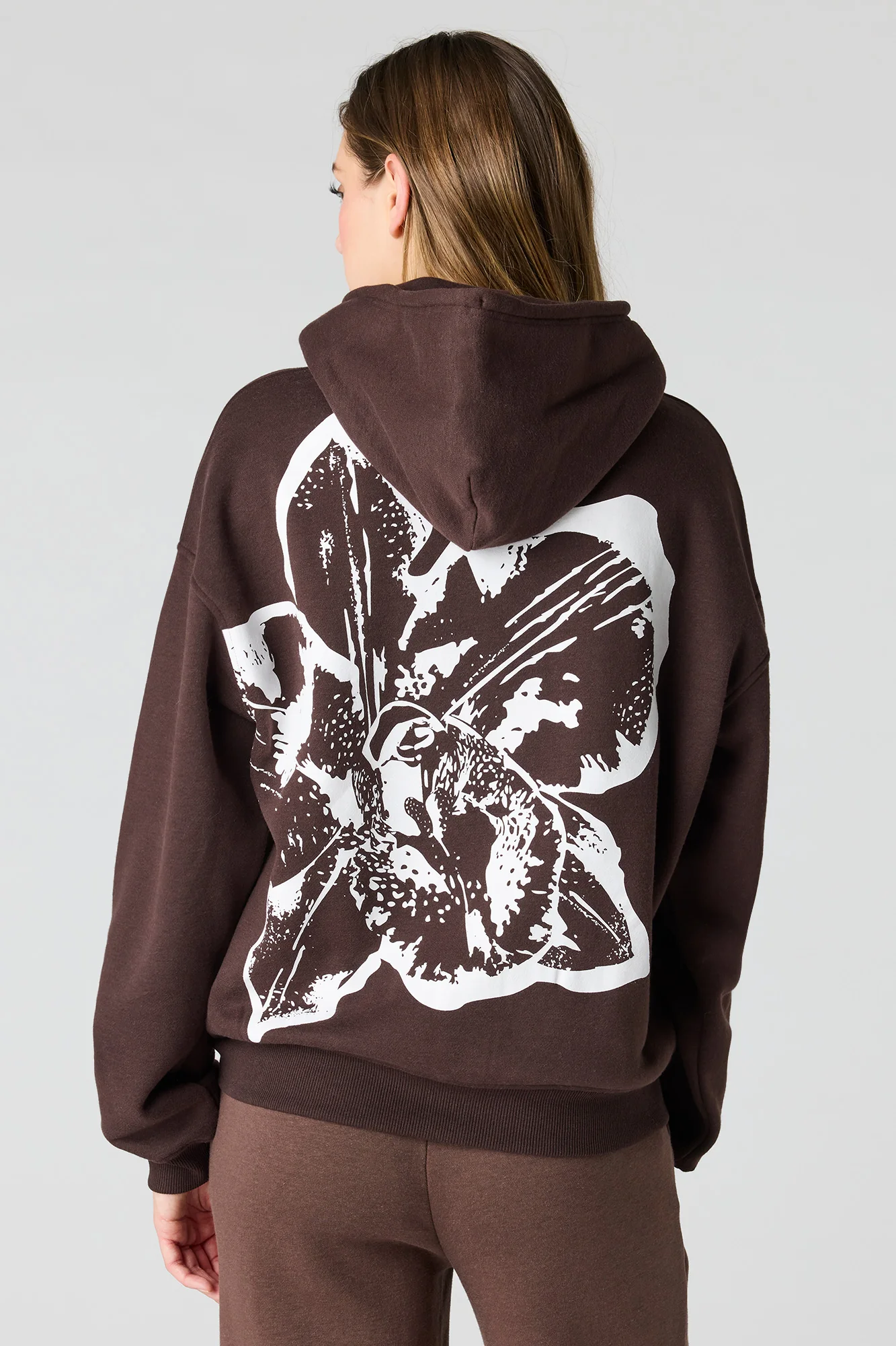 Graphic Fleece Boxy Zip-Up Hoodie - Image 5
