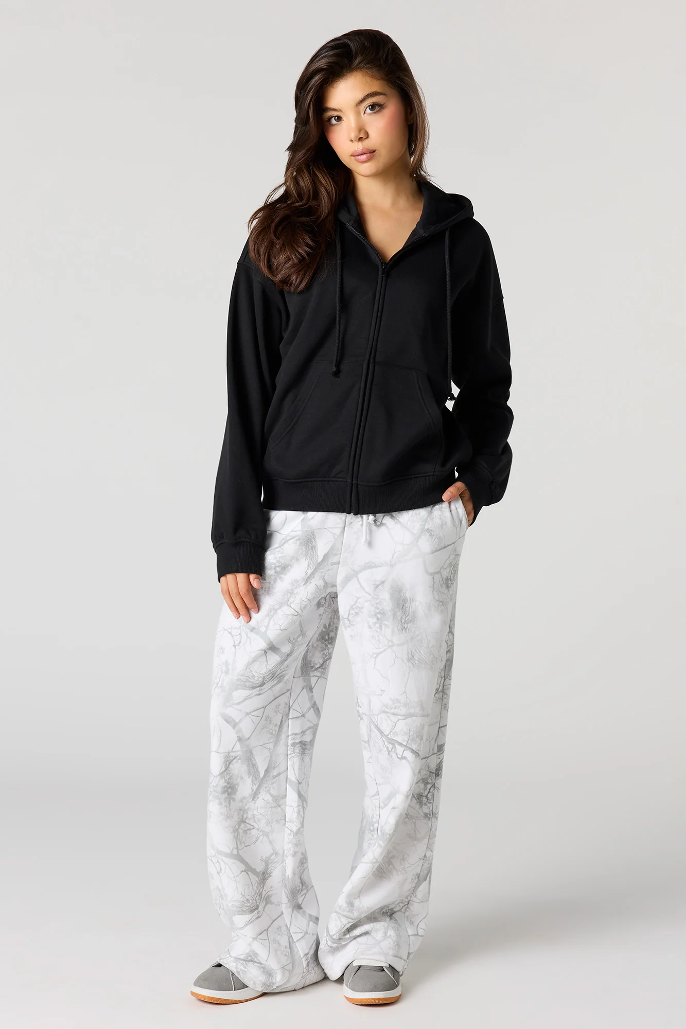 Boxy Fleece Zip-Up Hoodie - Image 6