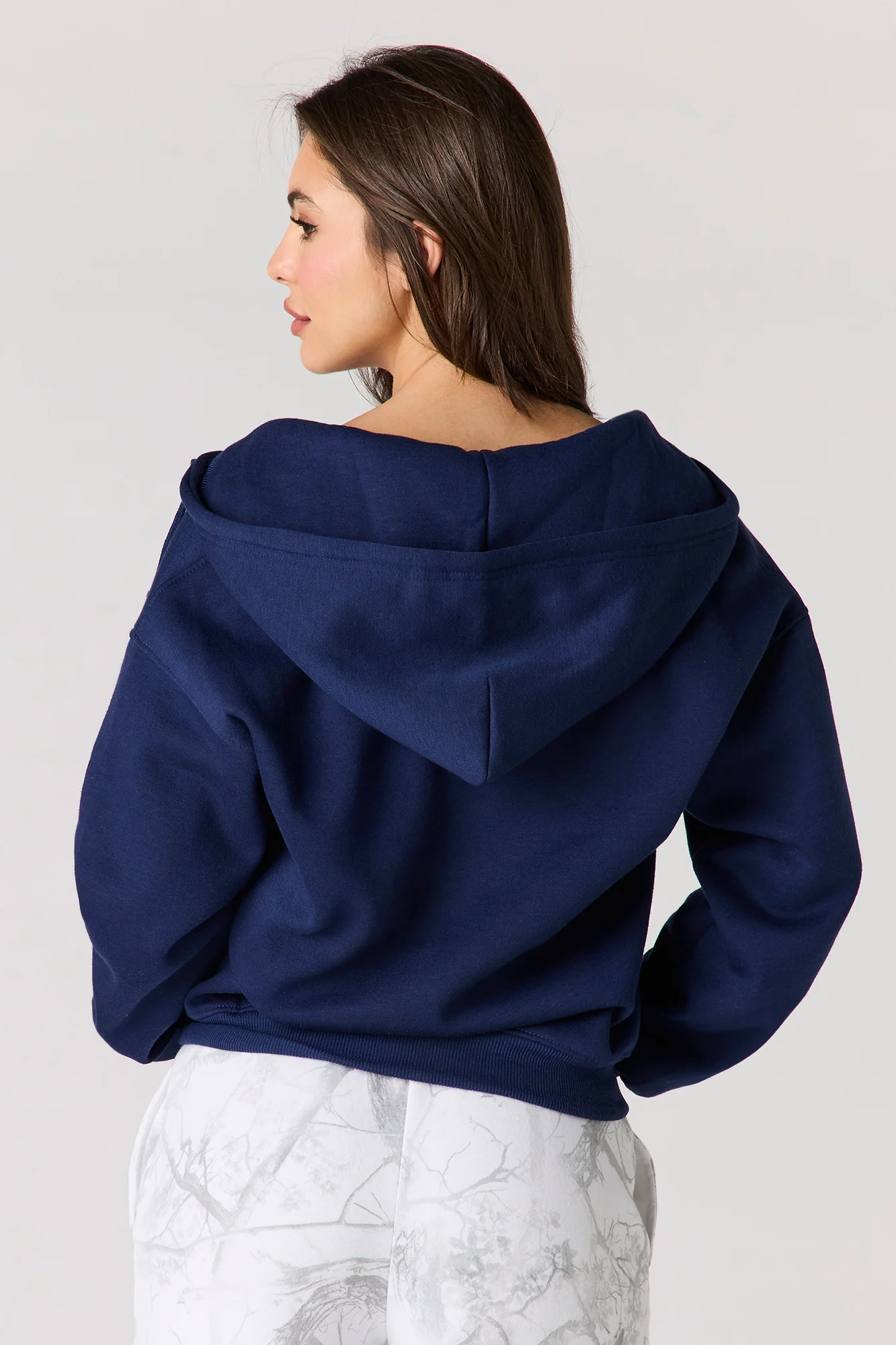 Boxy Fleece Zip-Up Hoodie - Image 11