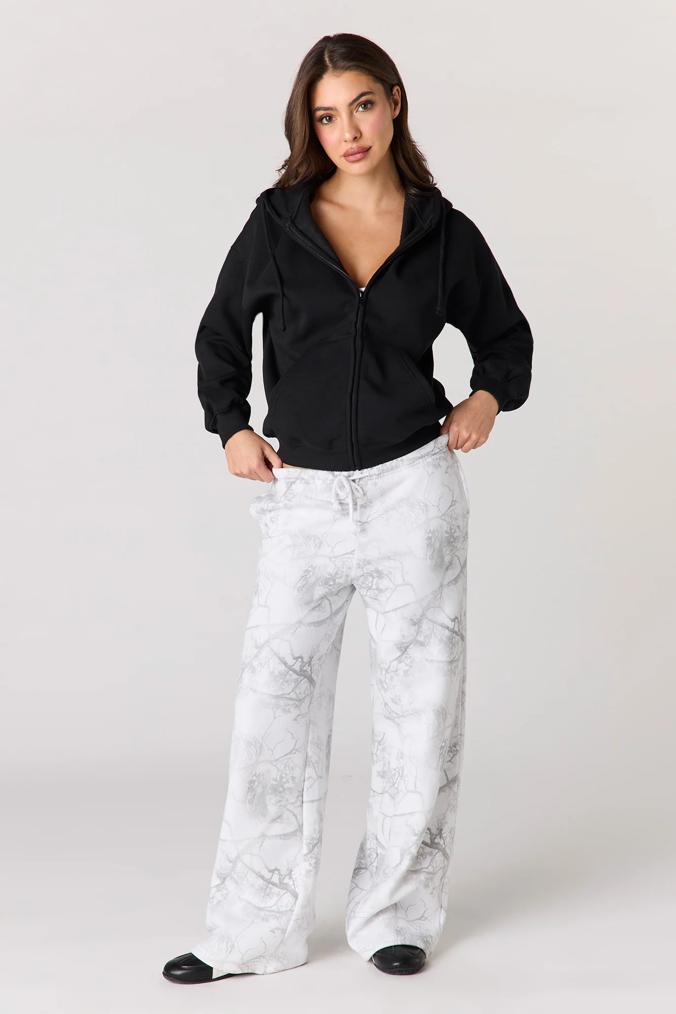 Boxy Fleece Zip-Up Hoodie - Image 9