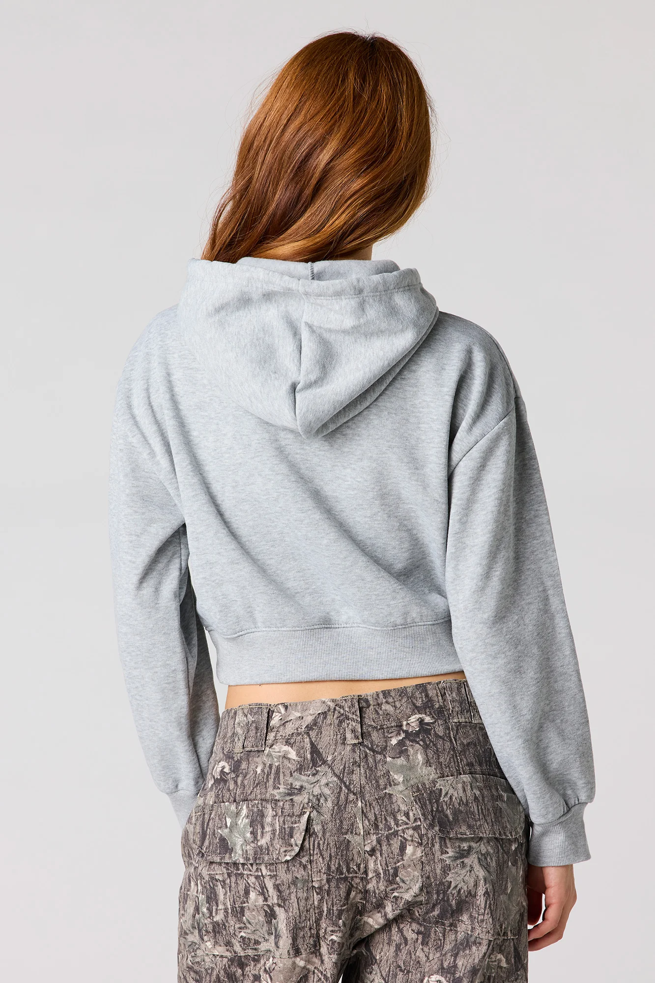 Fleece Cropped Hoodie - Image 7