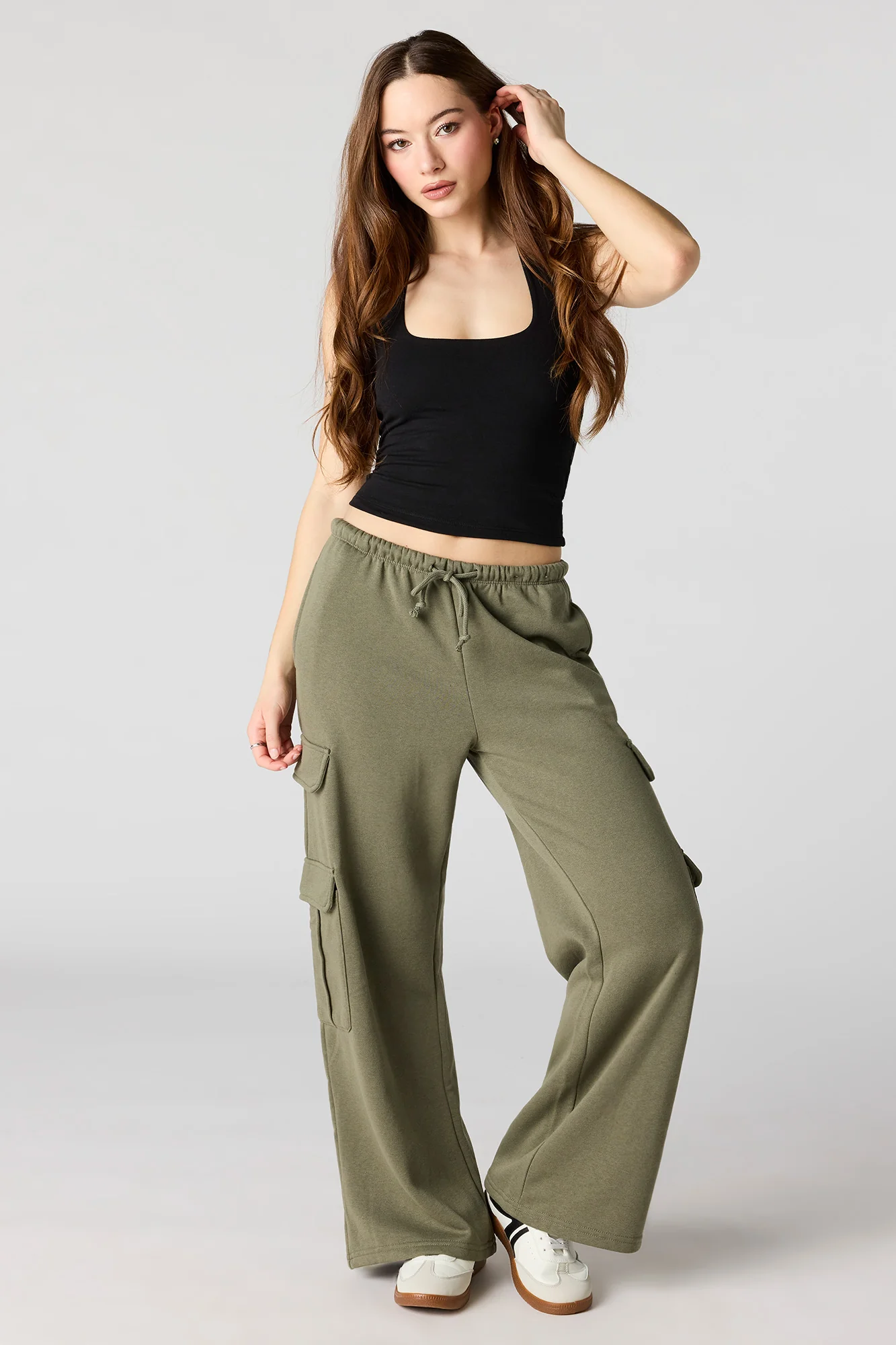 Fleece Low Rise Baggy Cargo Sweatpant - Image 13