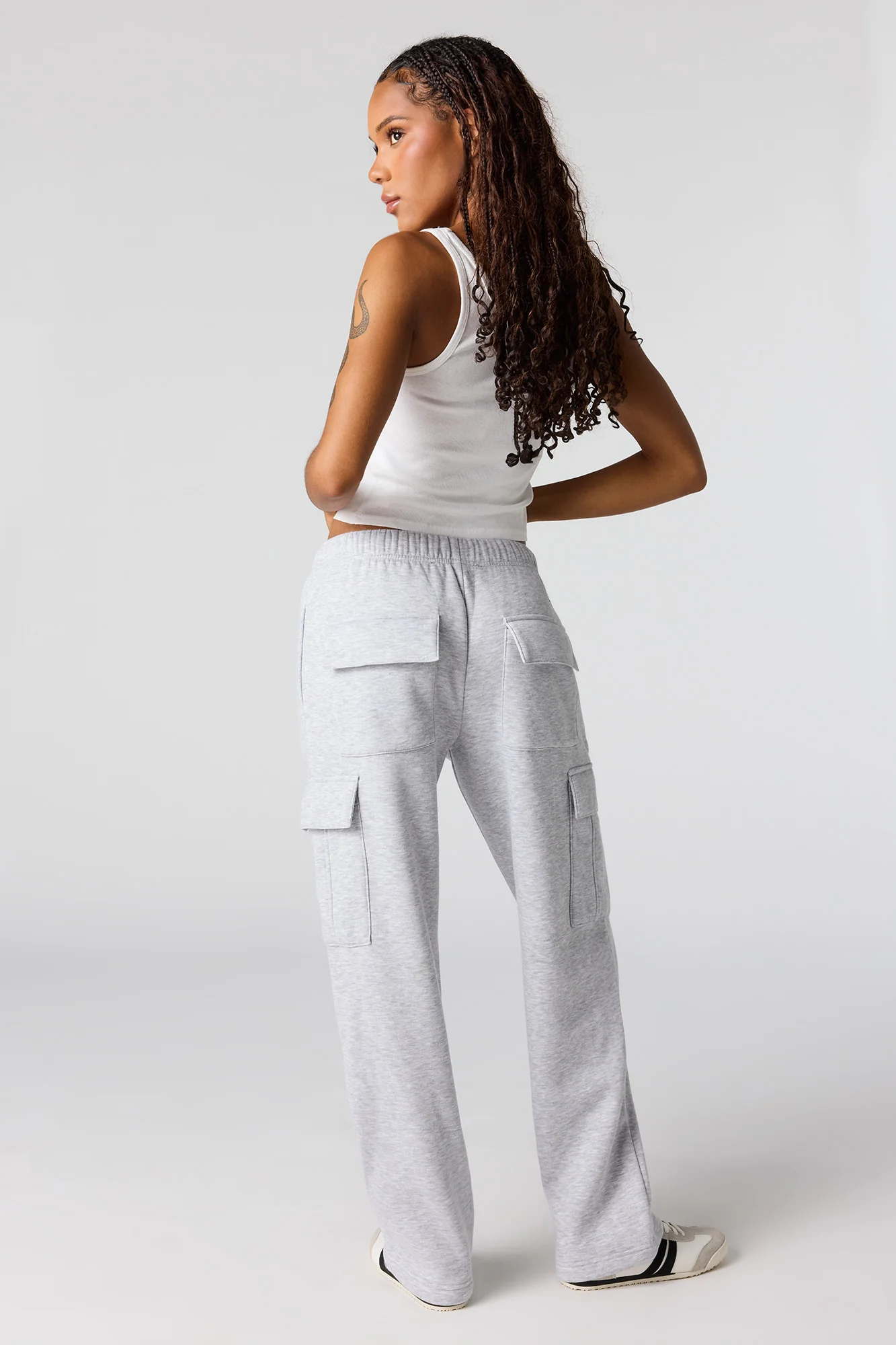 Wide Leg Cargo Fleece Sweatpant - Image 12