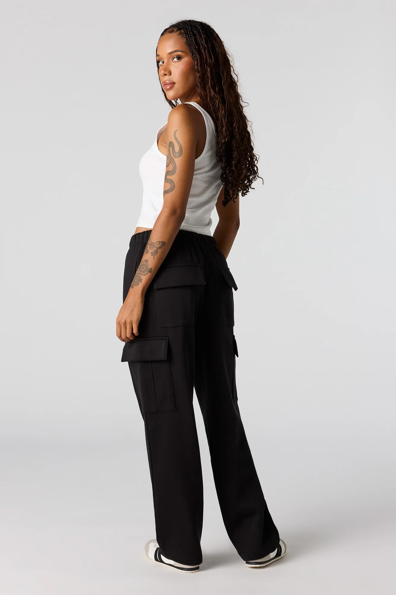 Wide Leg Cargo Fleece Sweatpant - Image 9