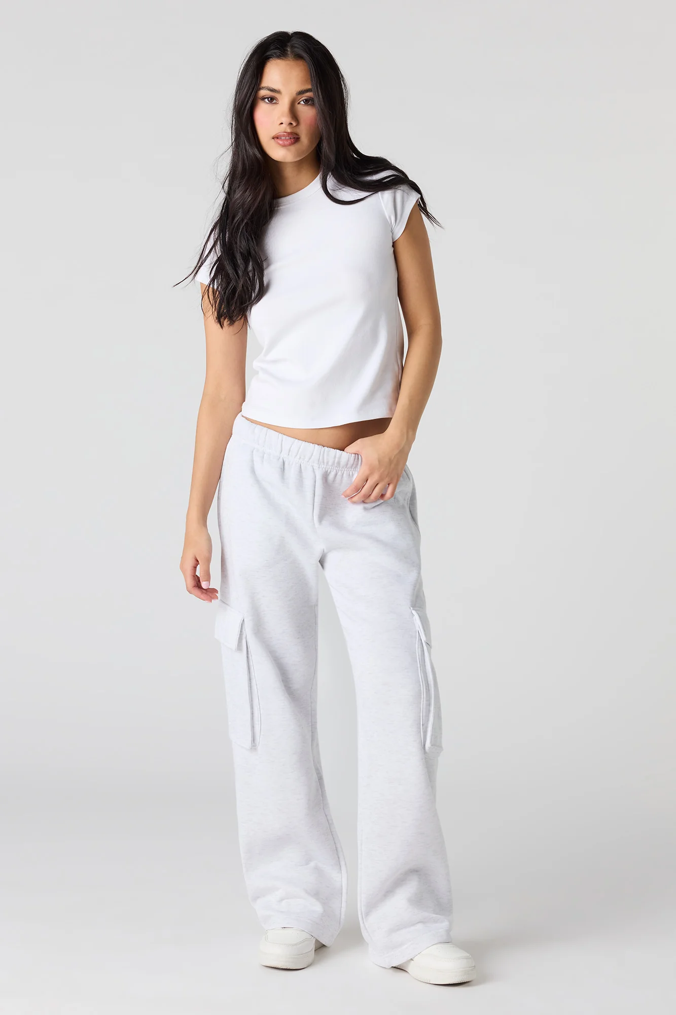 Fleece Wide Leg Cargo Sweatpant - Image 10