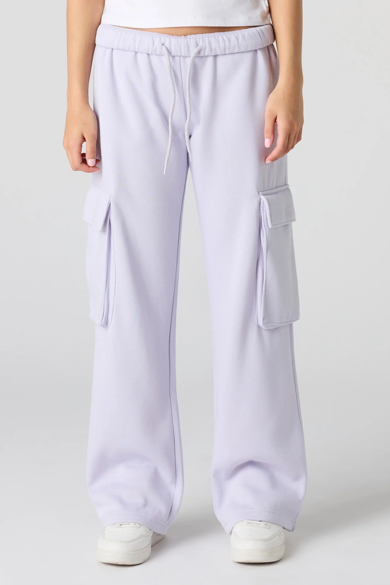 Fleece Wide Leg Cargo Sweatpant - Image 14