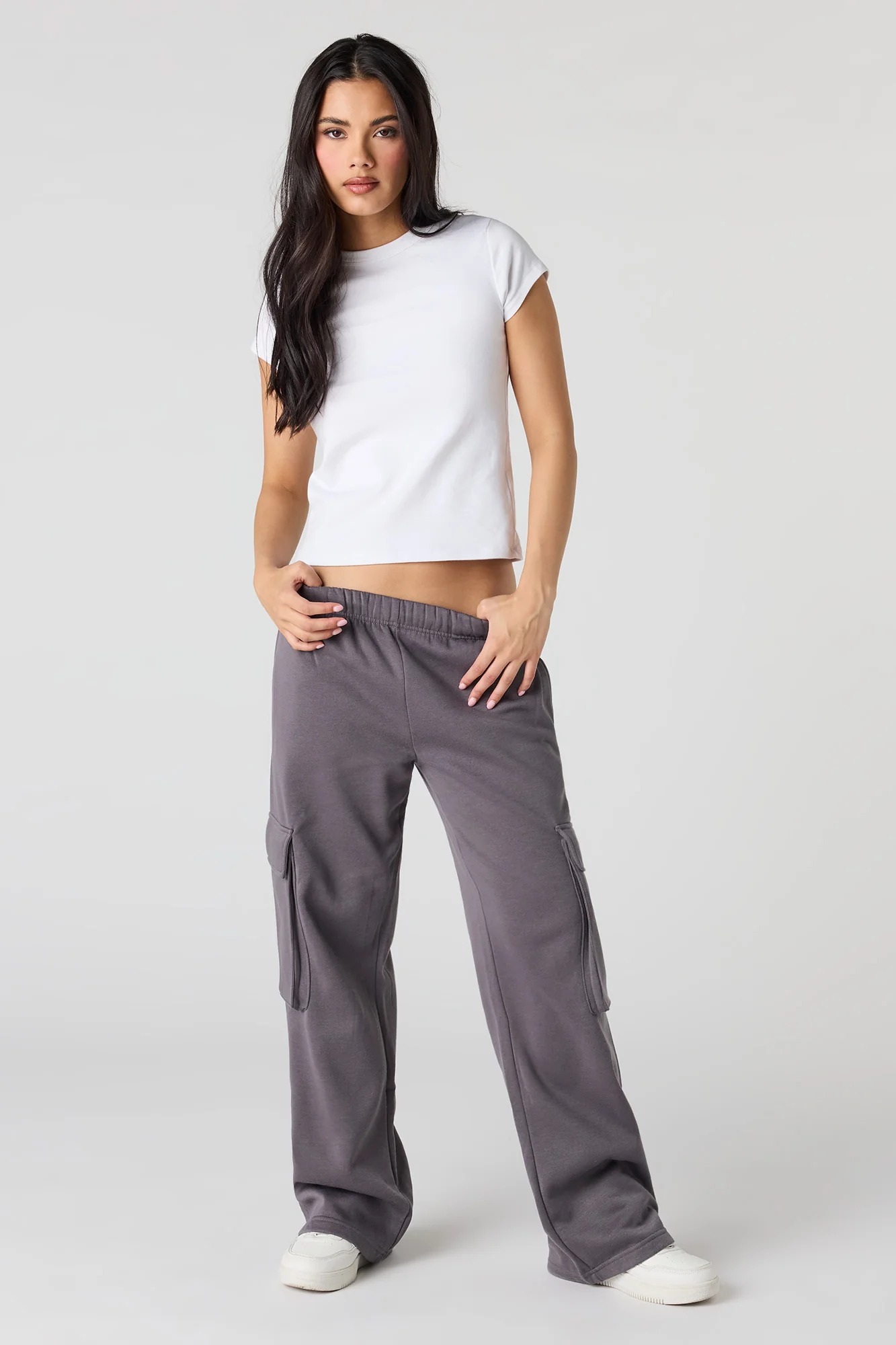 Fleece Wide Leg Cargo Sweatpant - Image 7