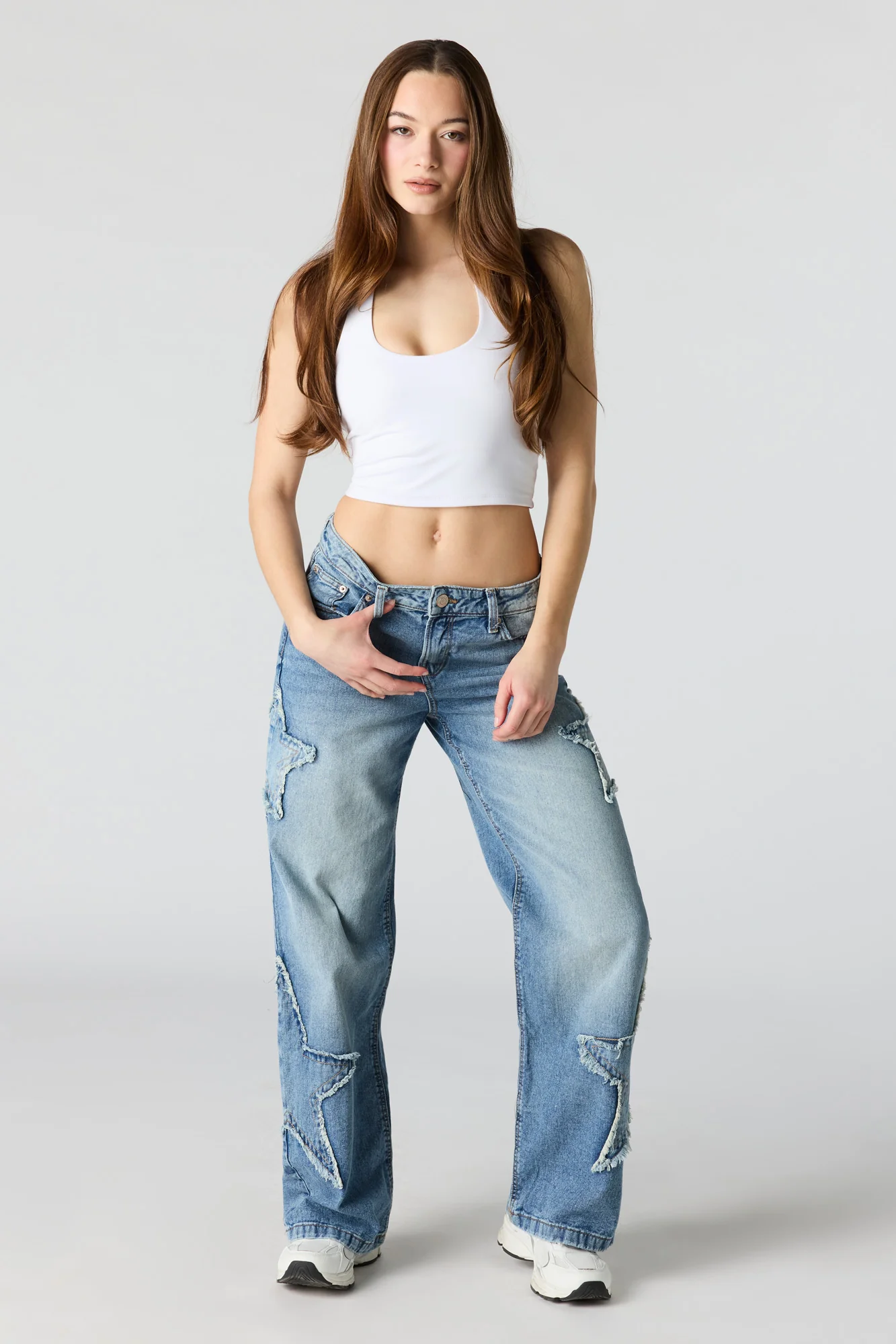 Low Rise Baggy Star Patch Jean - Image 5