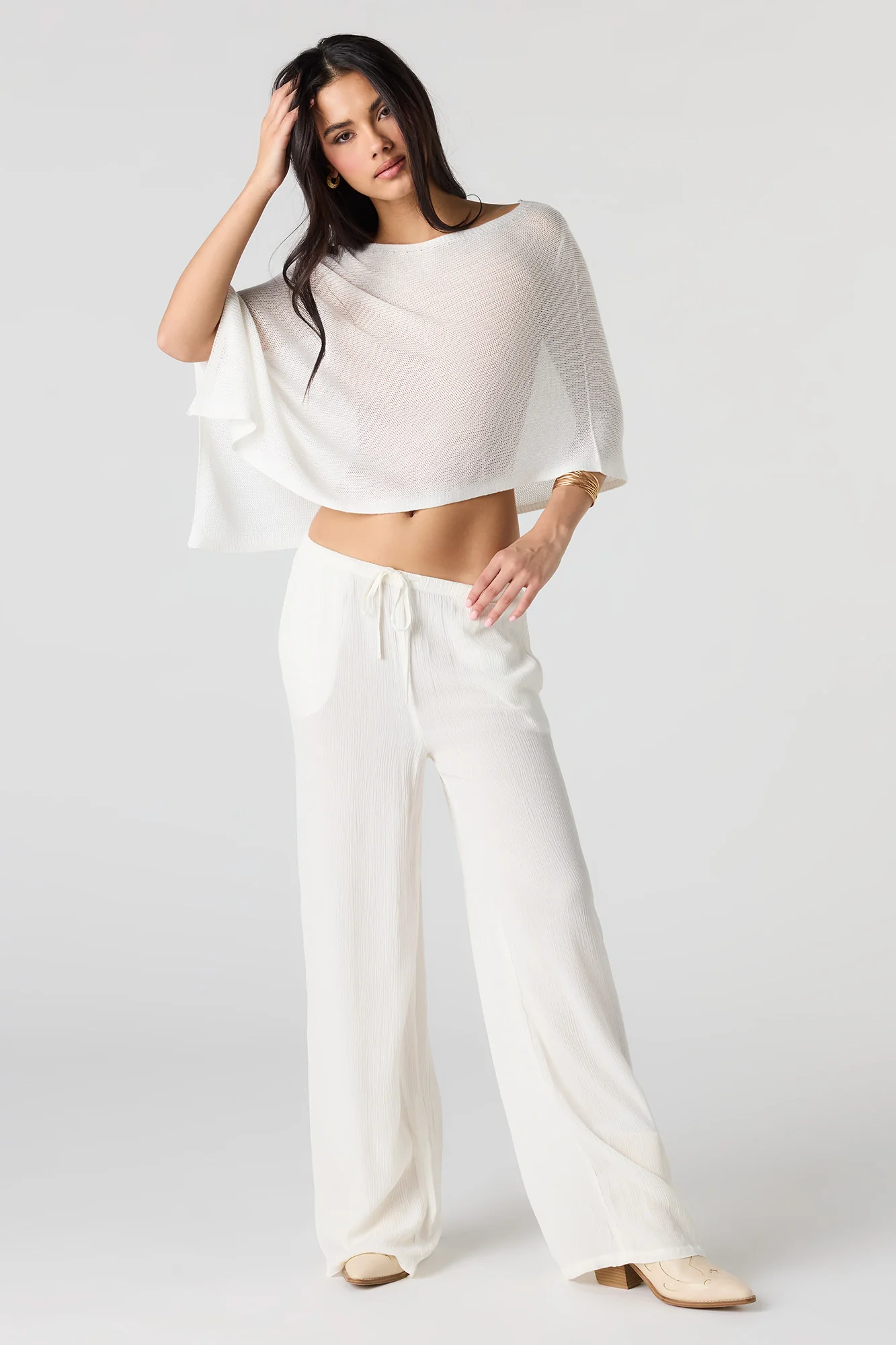 Flowy Wide Leg Drawstring Pant - Image 7