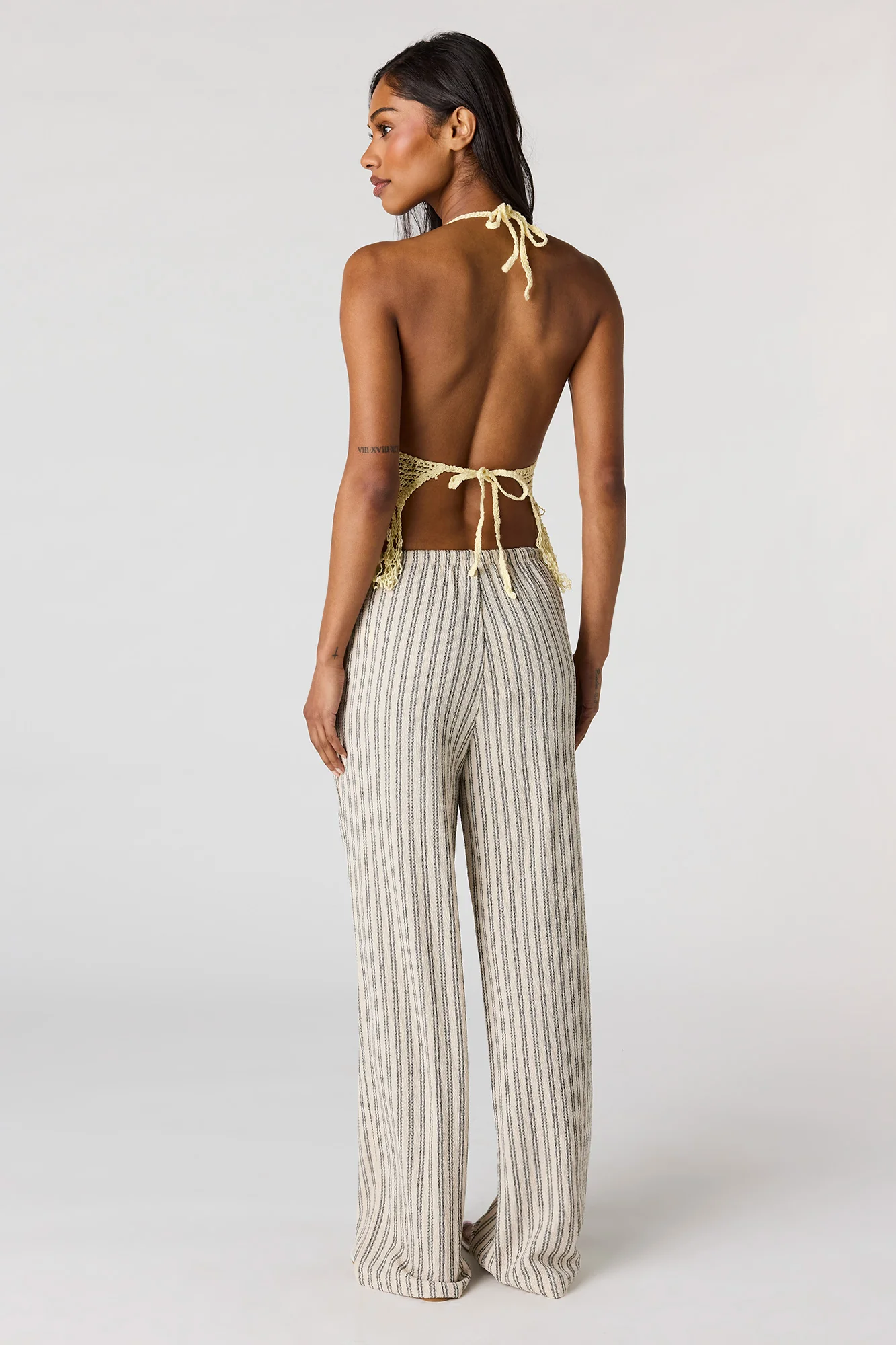 Textured Flowy Drawstring Dress Pant - Image 9