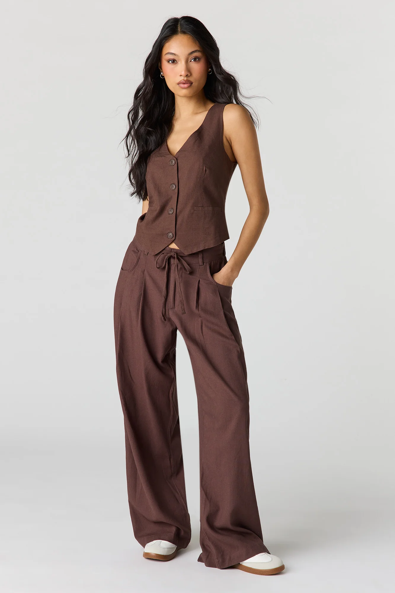 Linen-Blend Drawstring Trouser - Image 7