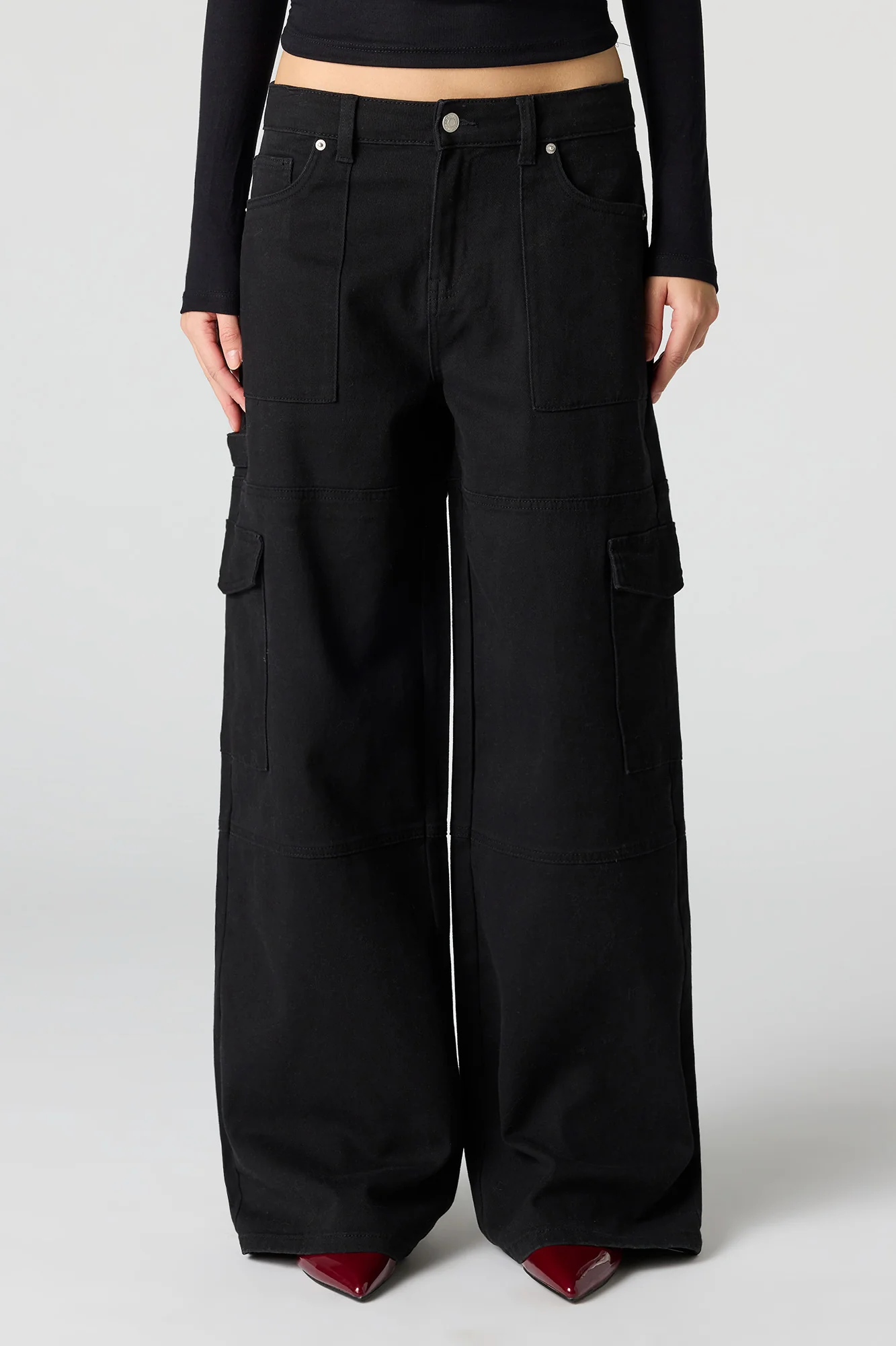 Low Rise Baggy Denim Cargo Pant - Image 9