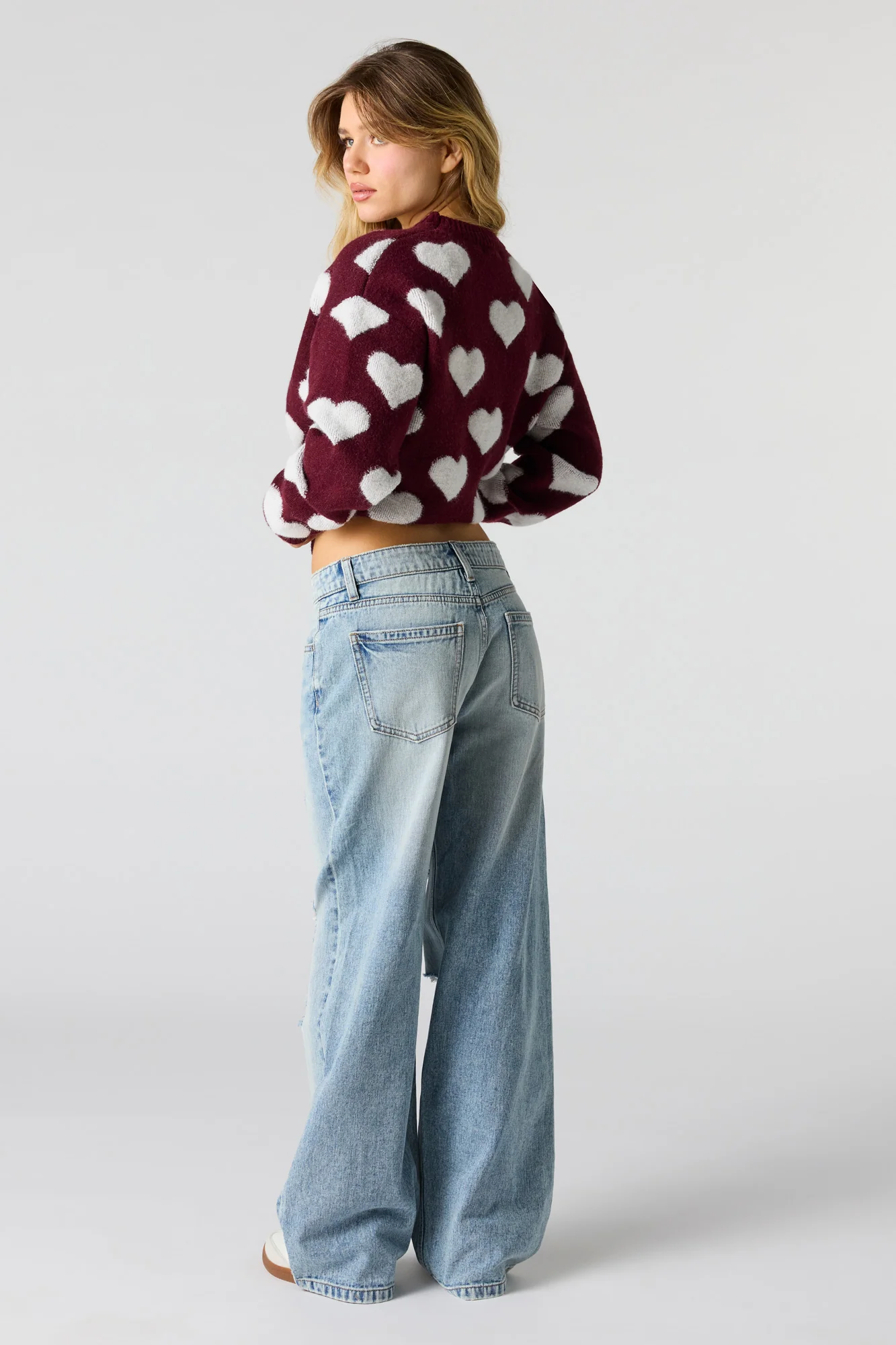 Ripped Low Rise Baggy Light Jean - Image 3