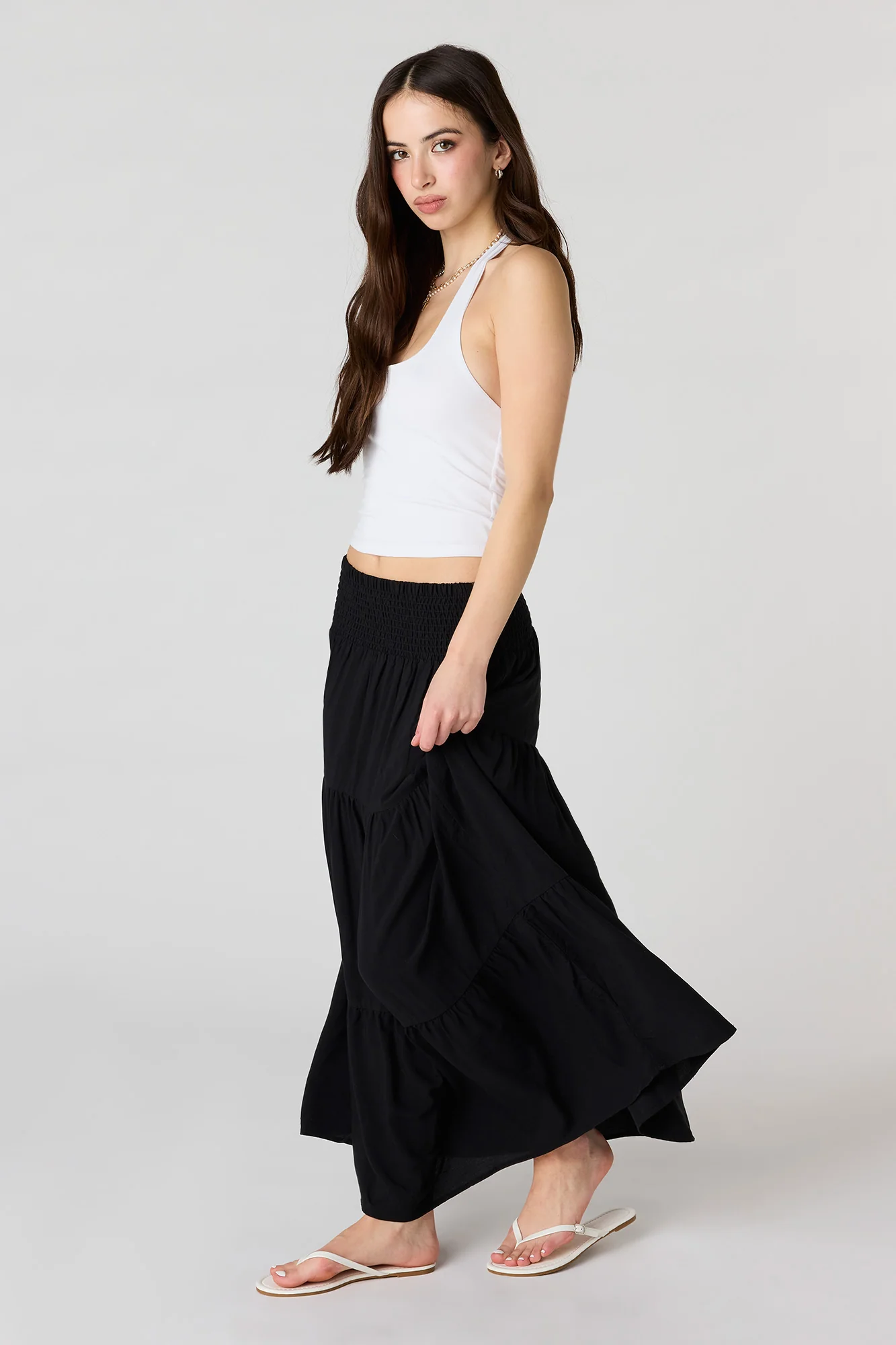 Smocked Tiered Maxi Skirt - Image 6
