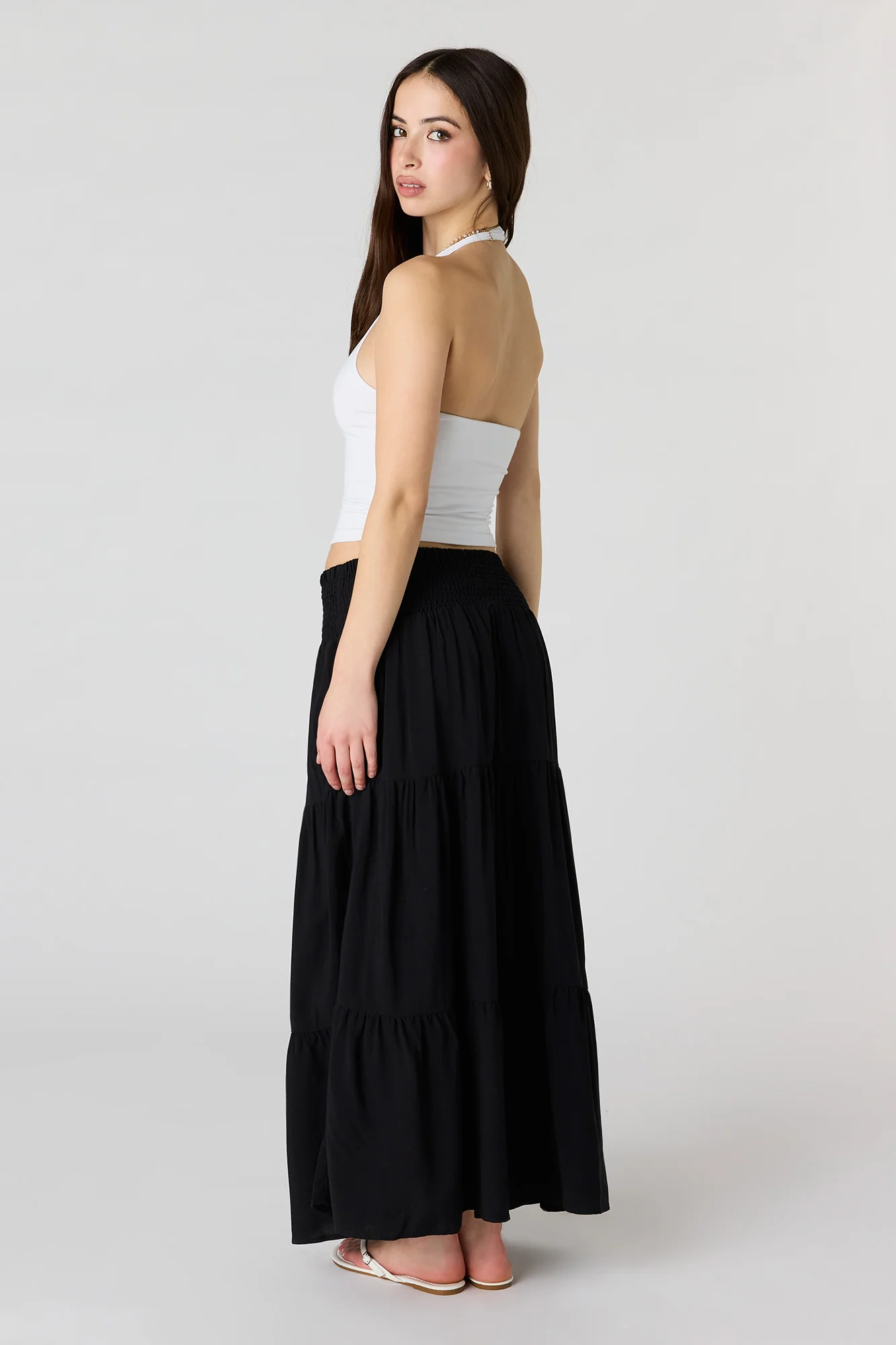 Smocked Tiered Maxi Skirt - Image 7