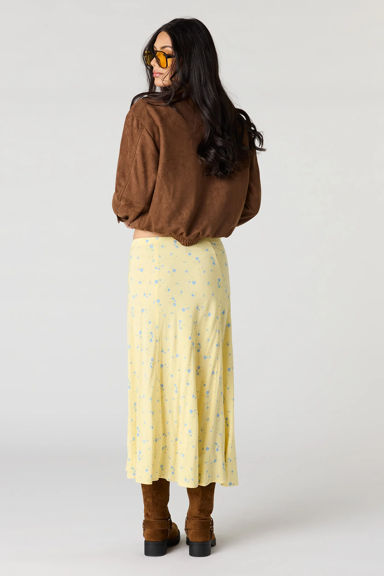 Floral Slit Midi Skirt - Image 12