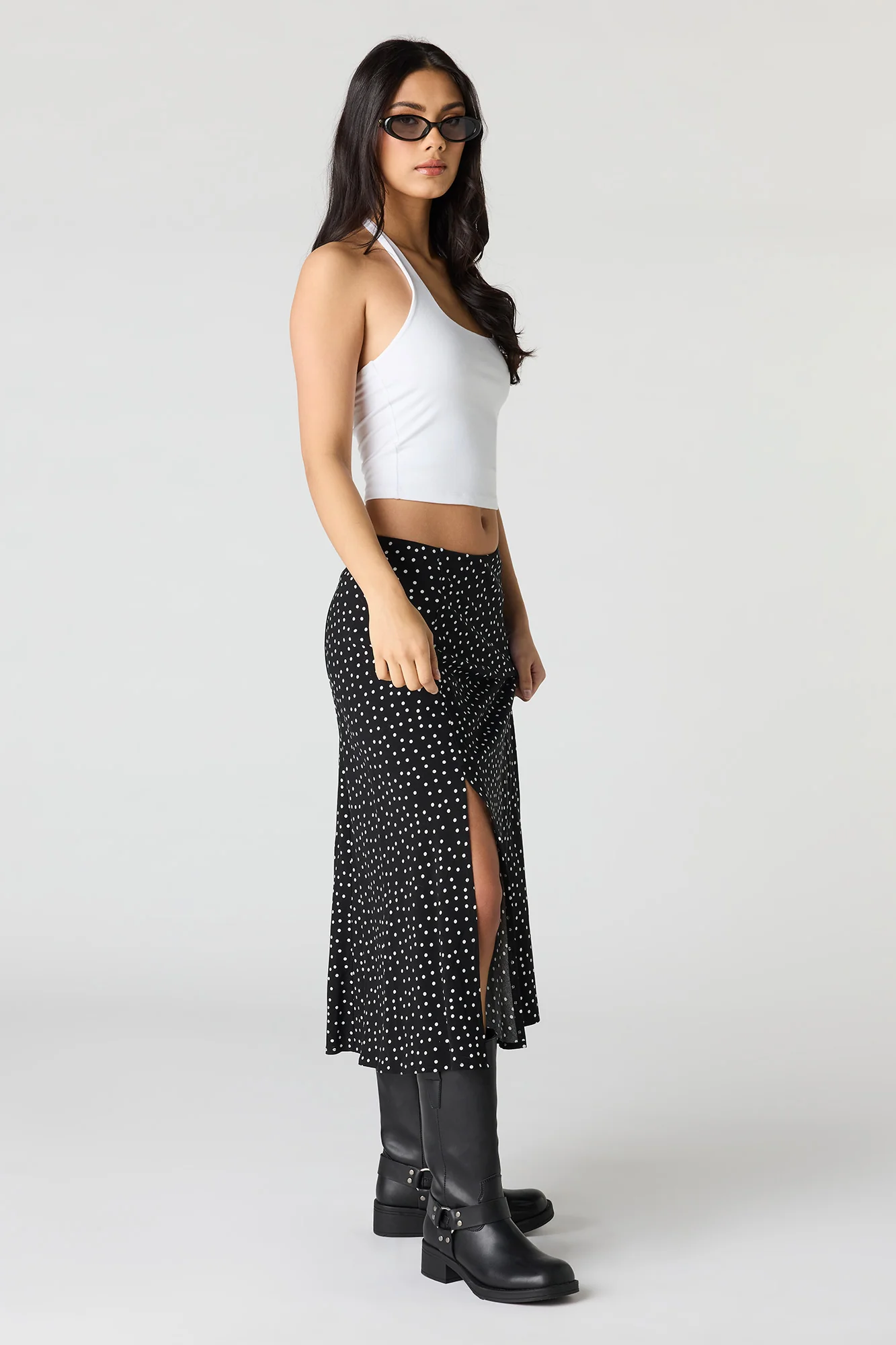 Floral Slit Midi Skirt - Image 14