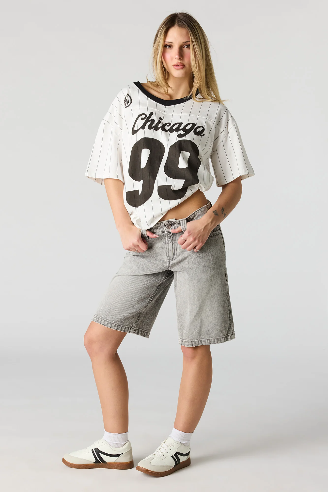 Brooklyn Low Rise Baggy Grey Jort