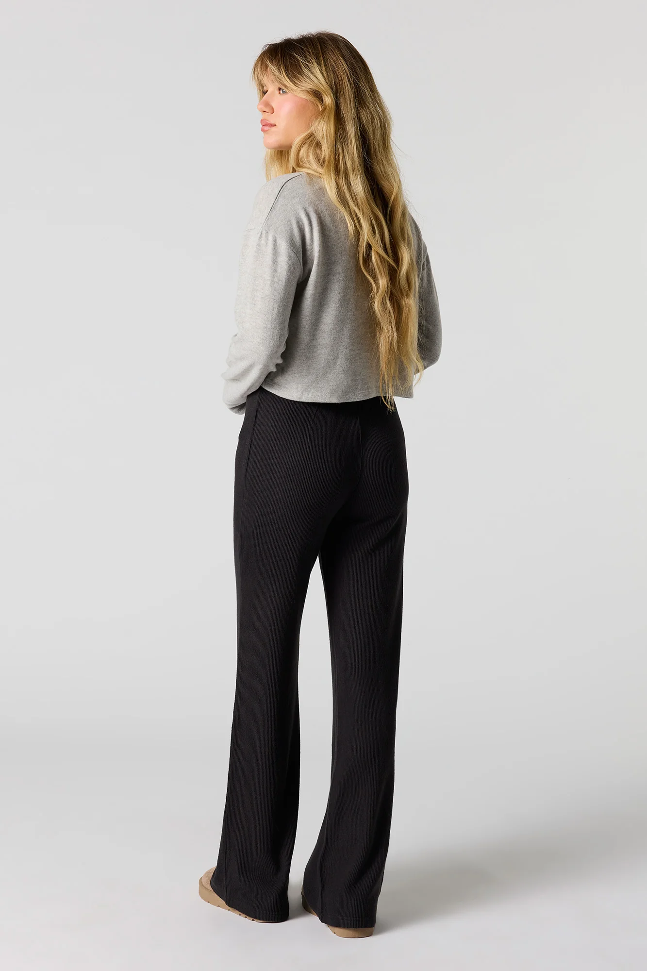 Waffle Knit Wide Leg Legging - Image 6