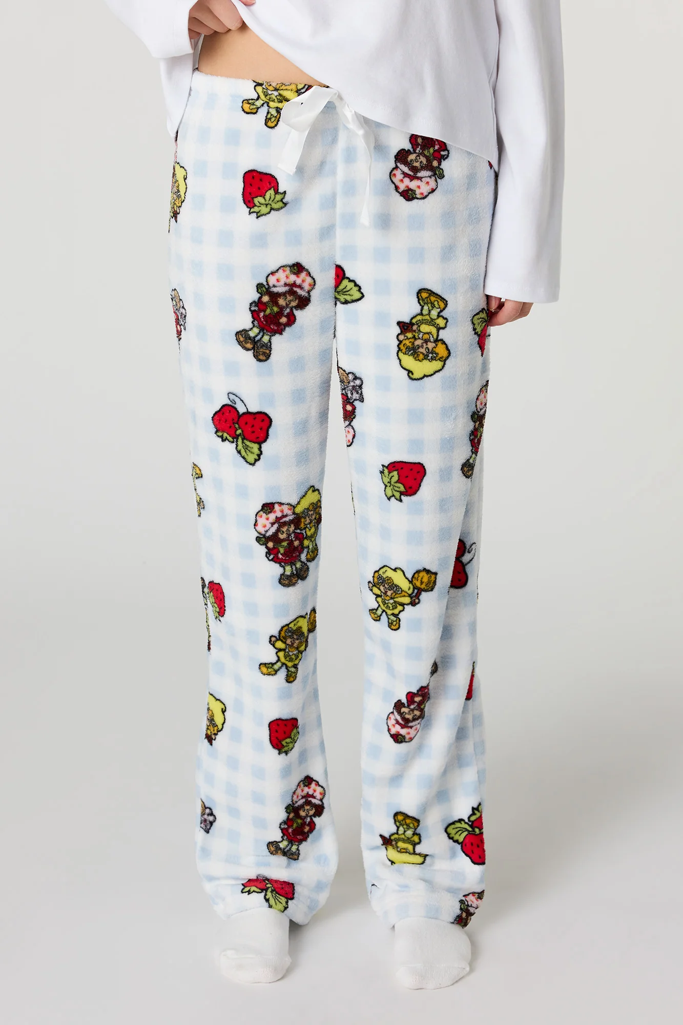 Strawberry Shortcake Print Plush Pajama Pant - Image 5