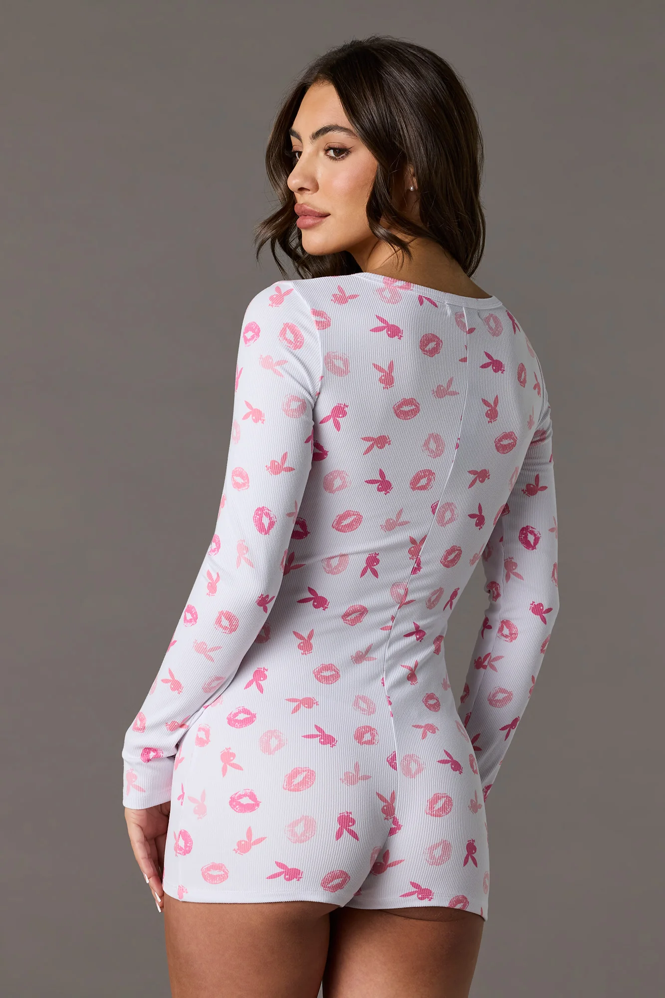 Playboy Ribbed Pajama Romper - Image 8