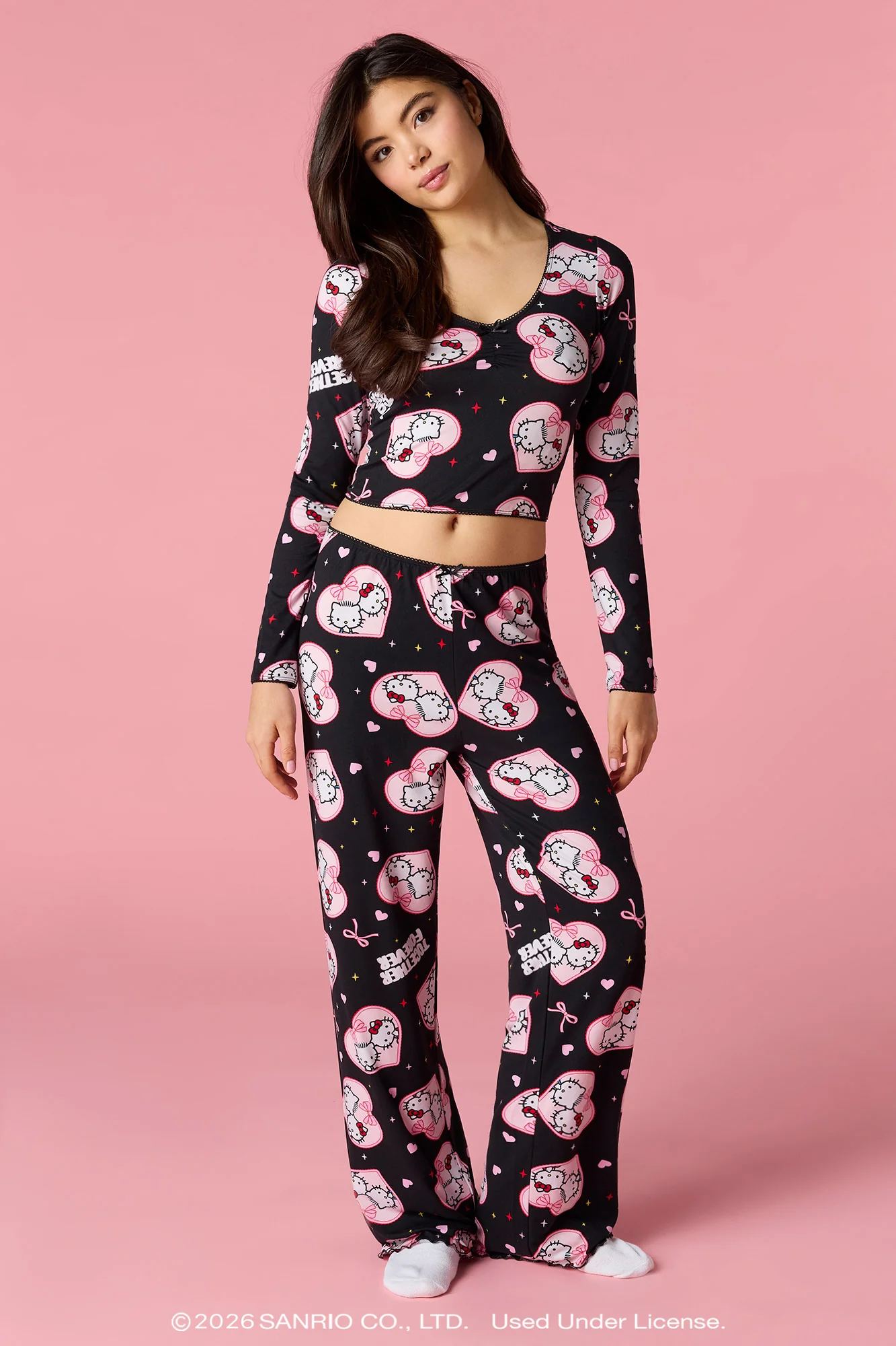 Hello Kitty® & Dear Daniel™ Long Sleeve Top & Pant Pajama Set