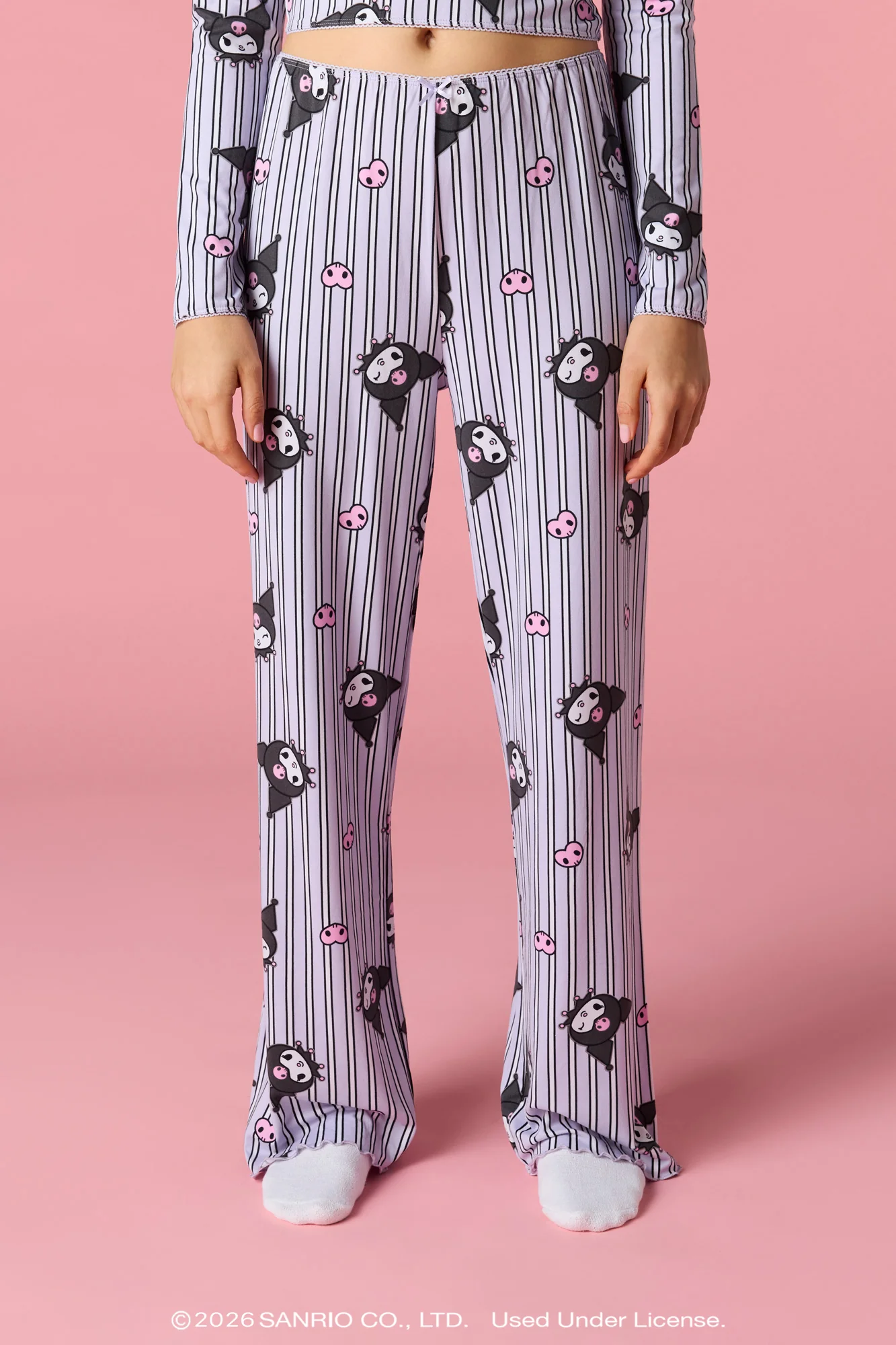 Kuromi™ Long Sleeve Top & Pant Pajama Set - Image 3