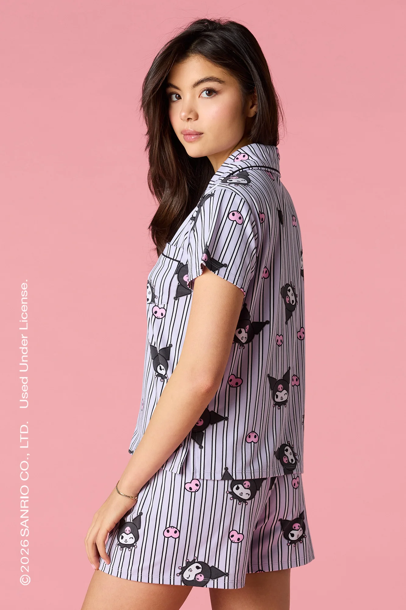 Kuromi™ Button-Up Top & Short Pajama Set - Image 2