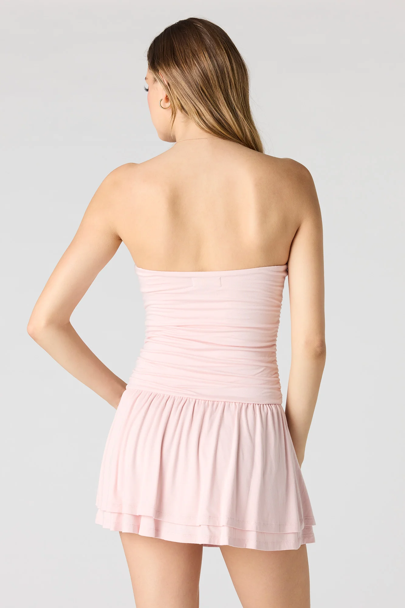 Double Layer Strapless Mini Dress - Image 11
