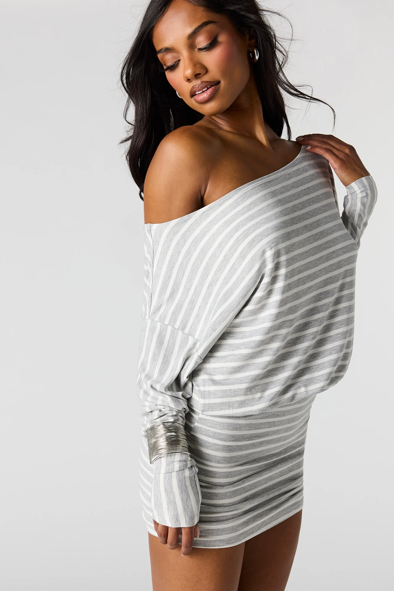 Dolman Long Sleeve Mini Dress